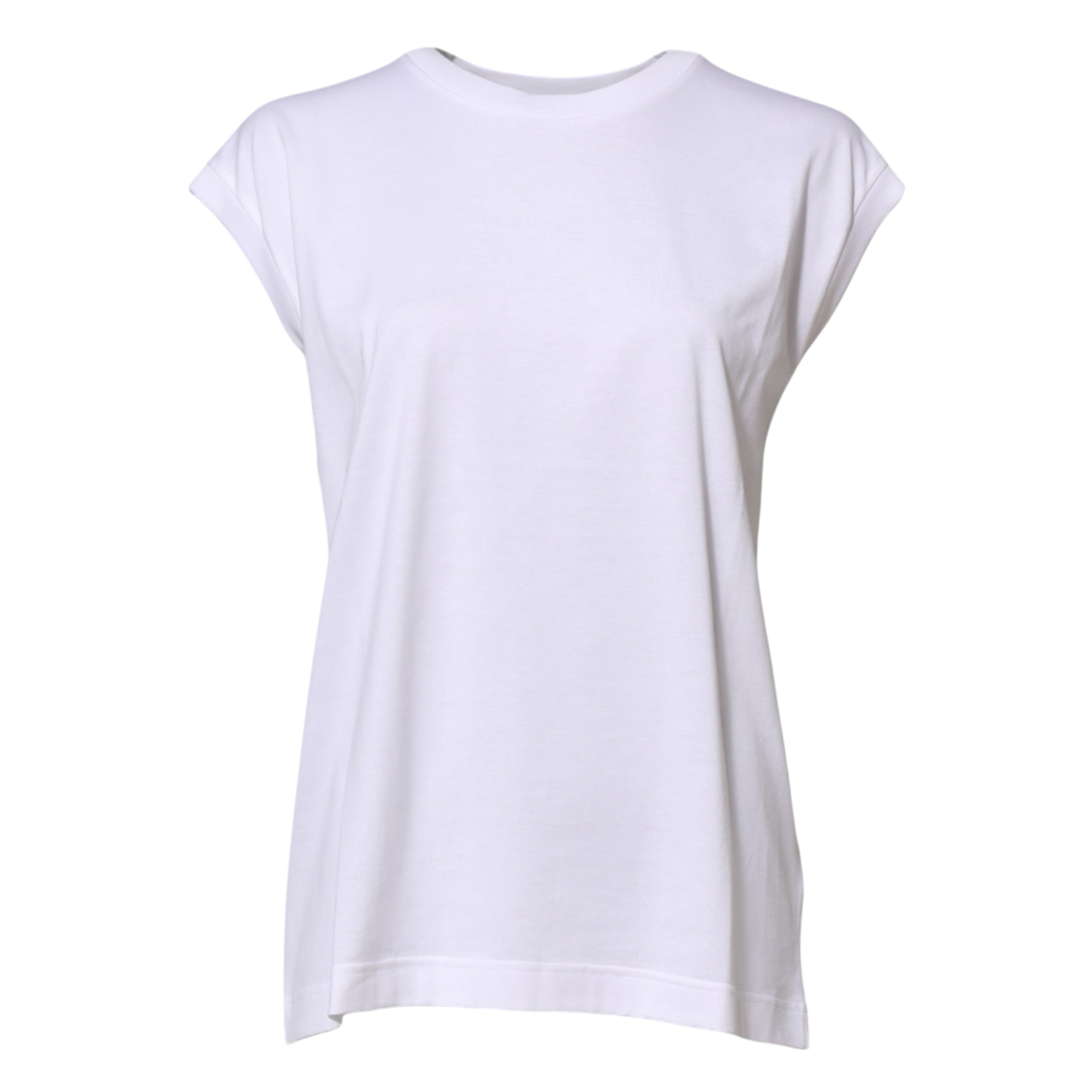 Dolce & Gabbana White Cotton Sleeveless Women Tank Women's T-shirt