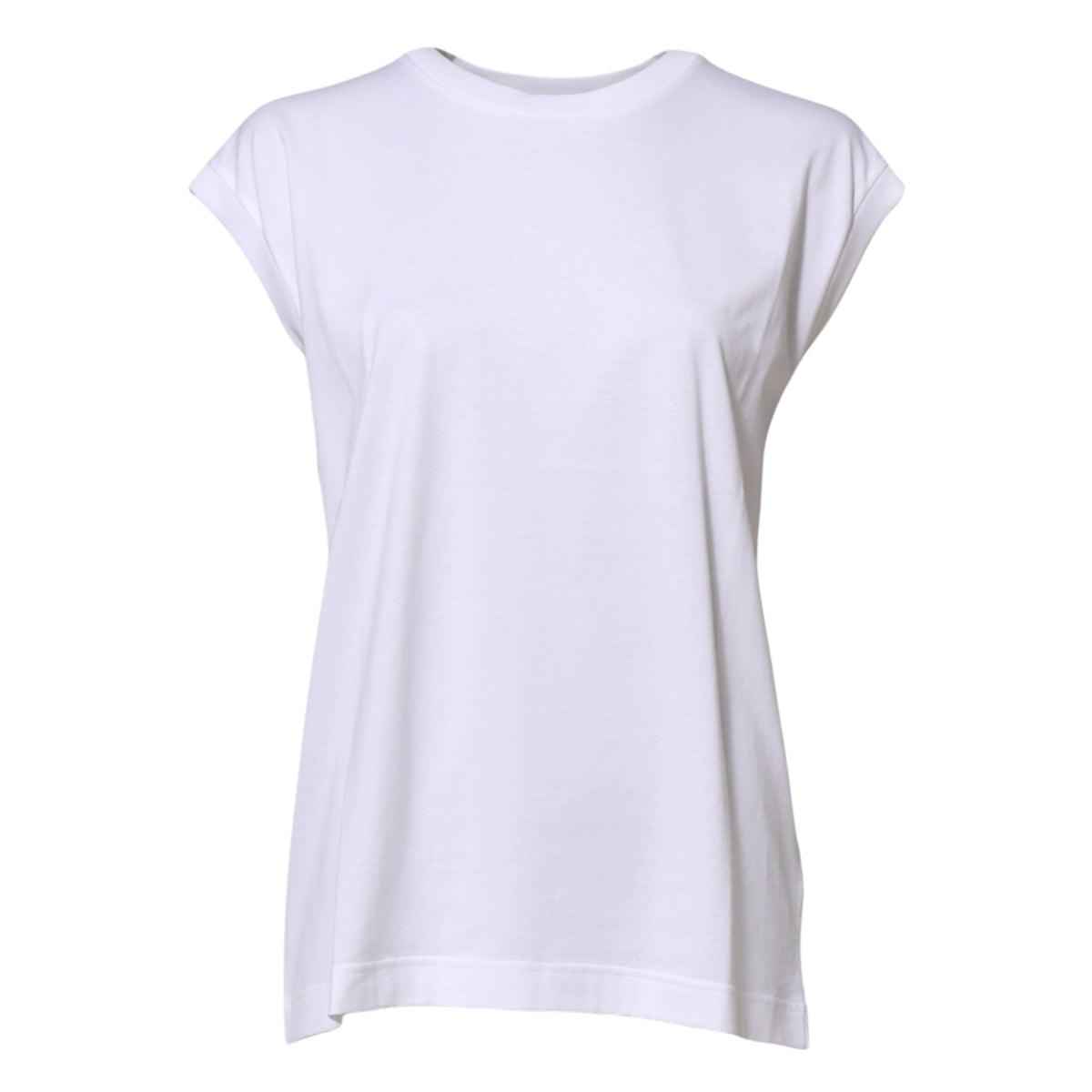 Dolce & Gabbana White Cotton Sleeveless Women Tank Women's T-shirt