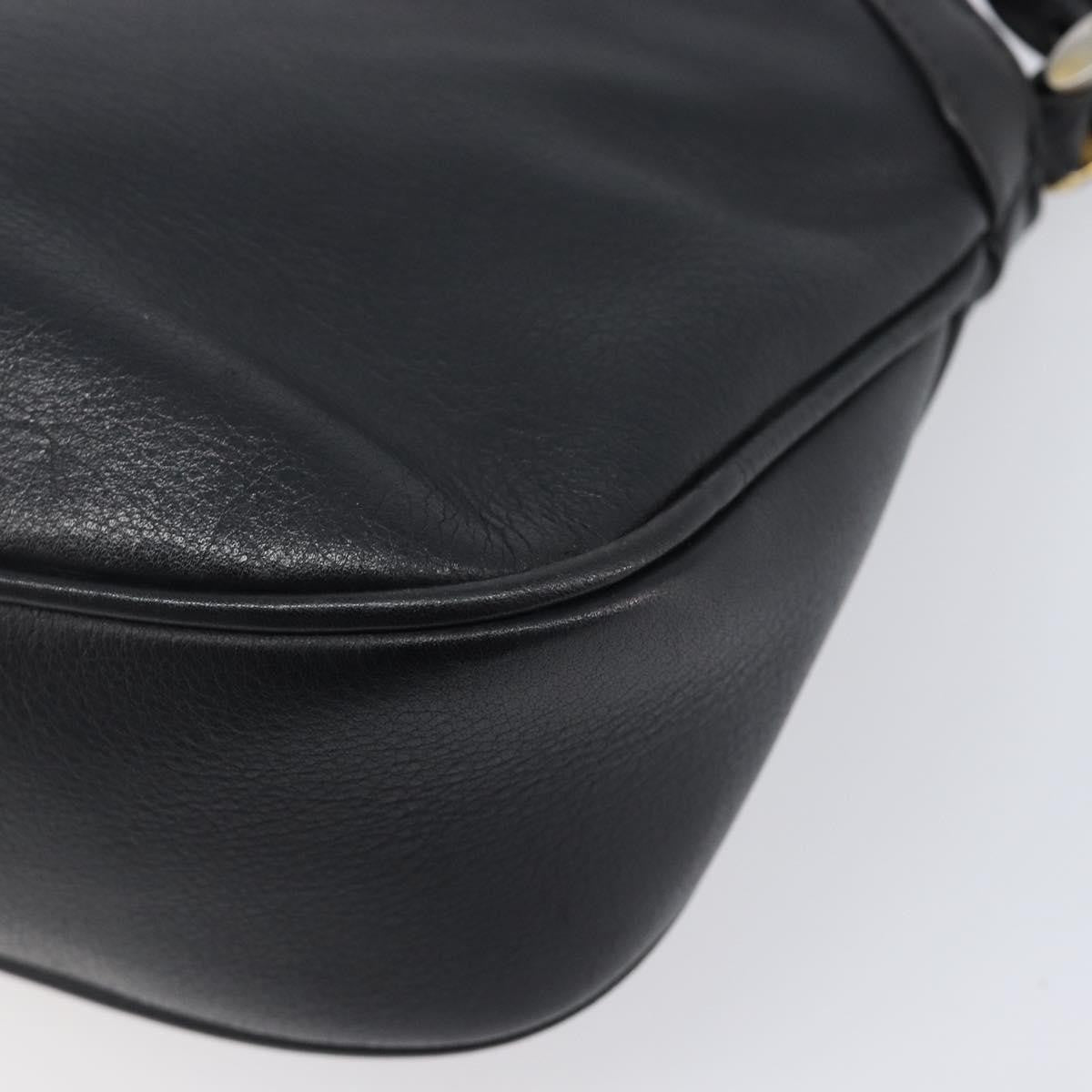 Gucci Shoulder Leather Black Leather Shoulder Bag Bag (Pre-Owned)