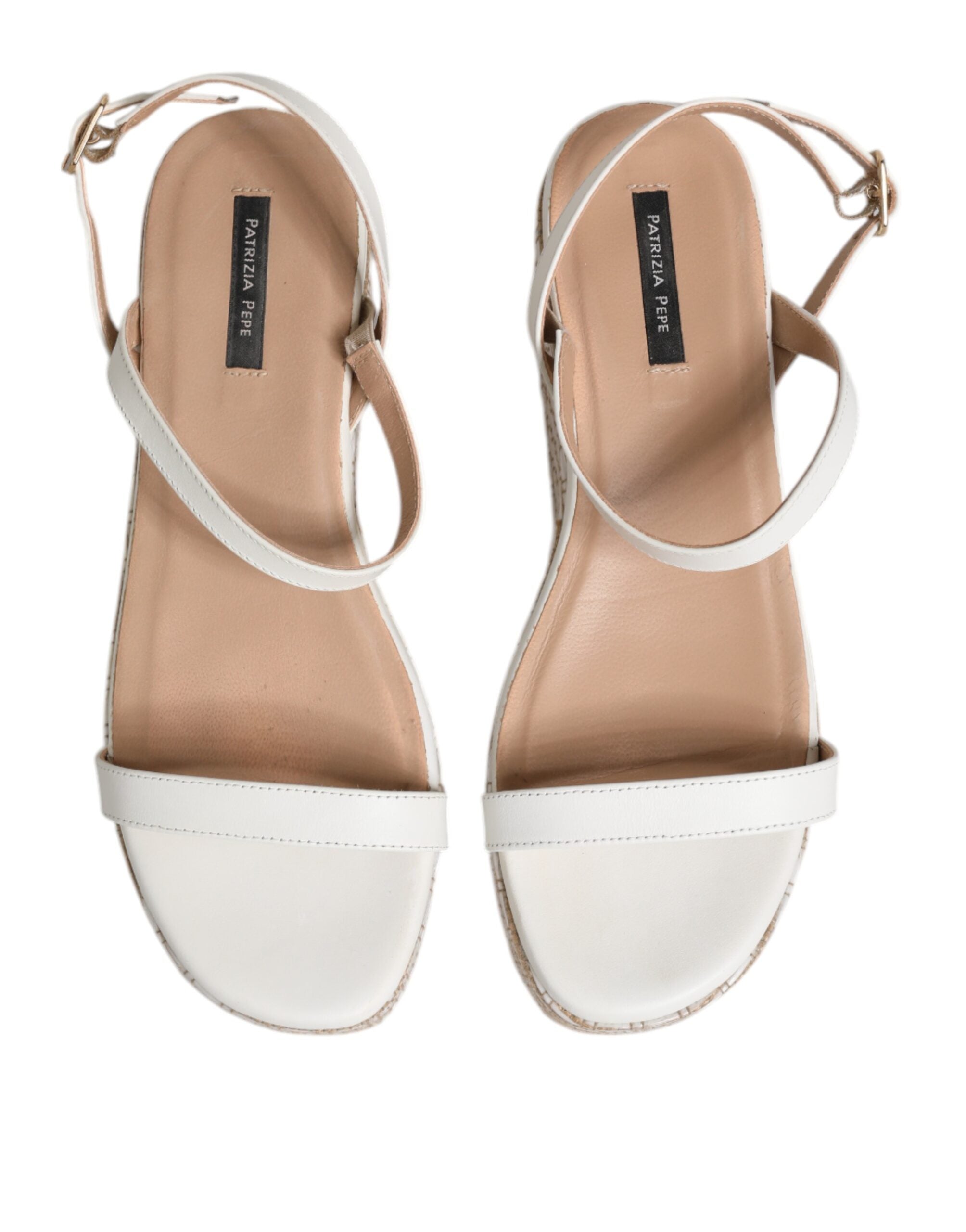 Patrizia Pepe White Espadrilles Ankle Strap Sandals Women's Shoes (Pre-Owned)