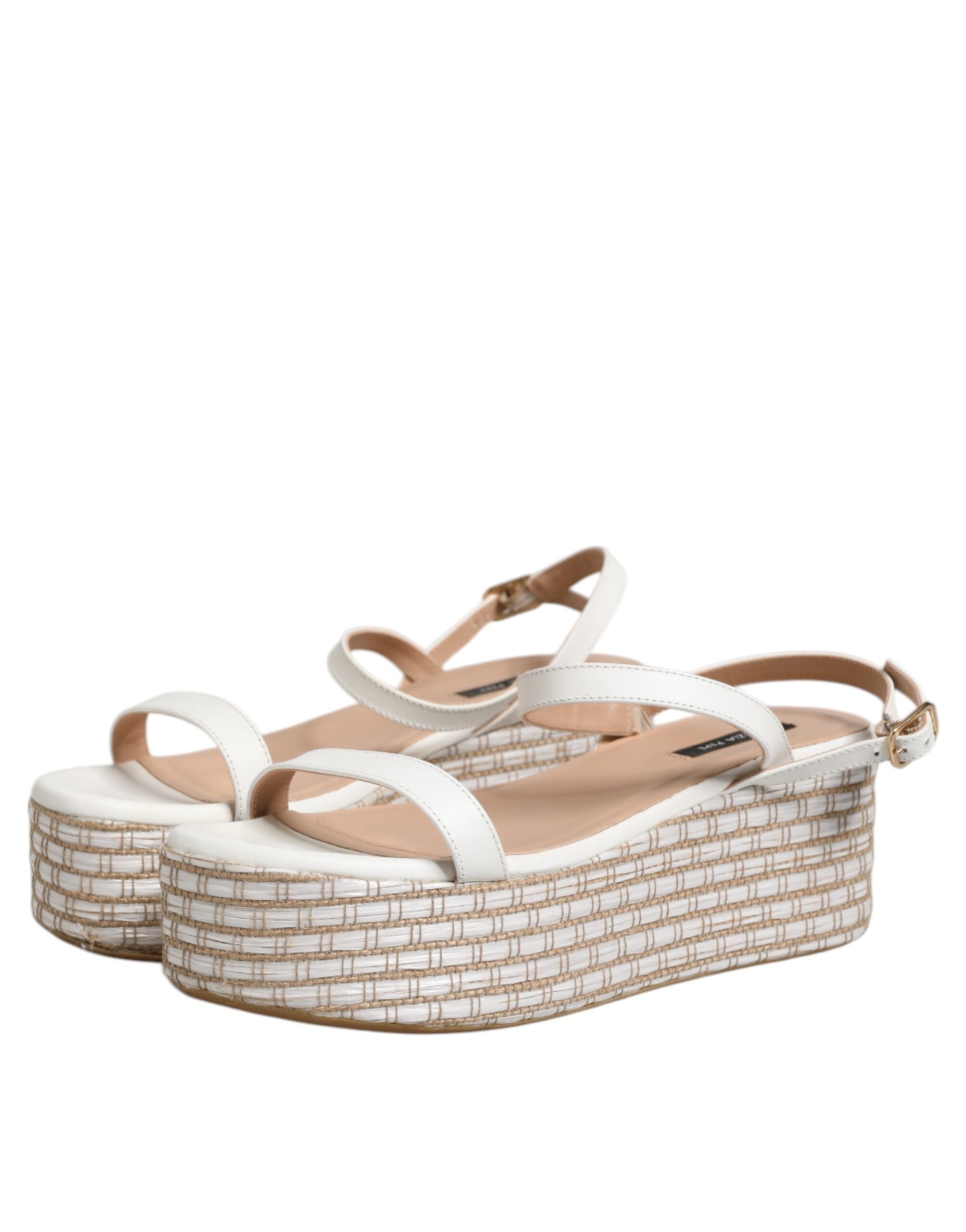 Patrizia Pepe White Espadrilles Ankle Strap Sandals Women's Shoes (Pre-Owned)