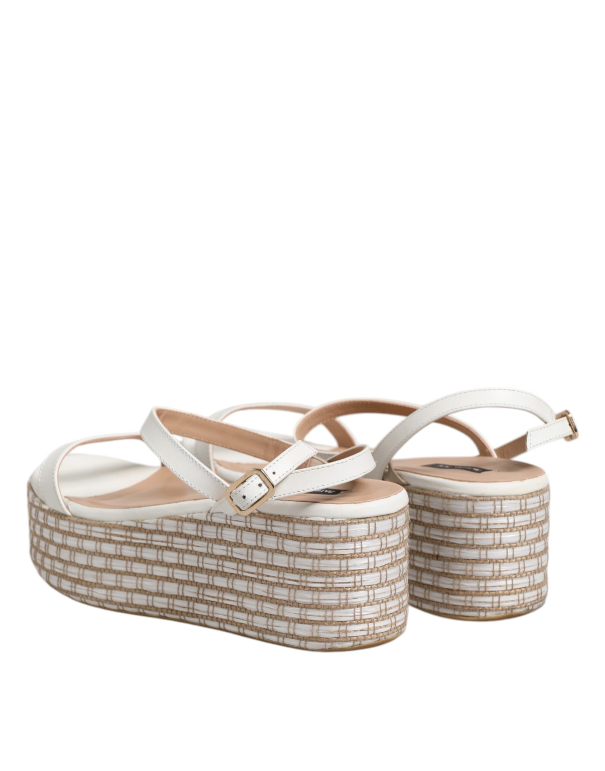 Patrizia Pepe White Espadrilles Ankle Strap Sandals Women's Shoes (Pre-Owned)