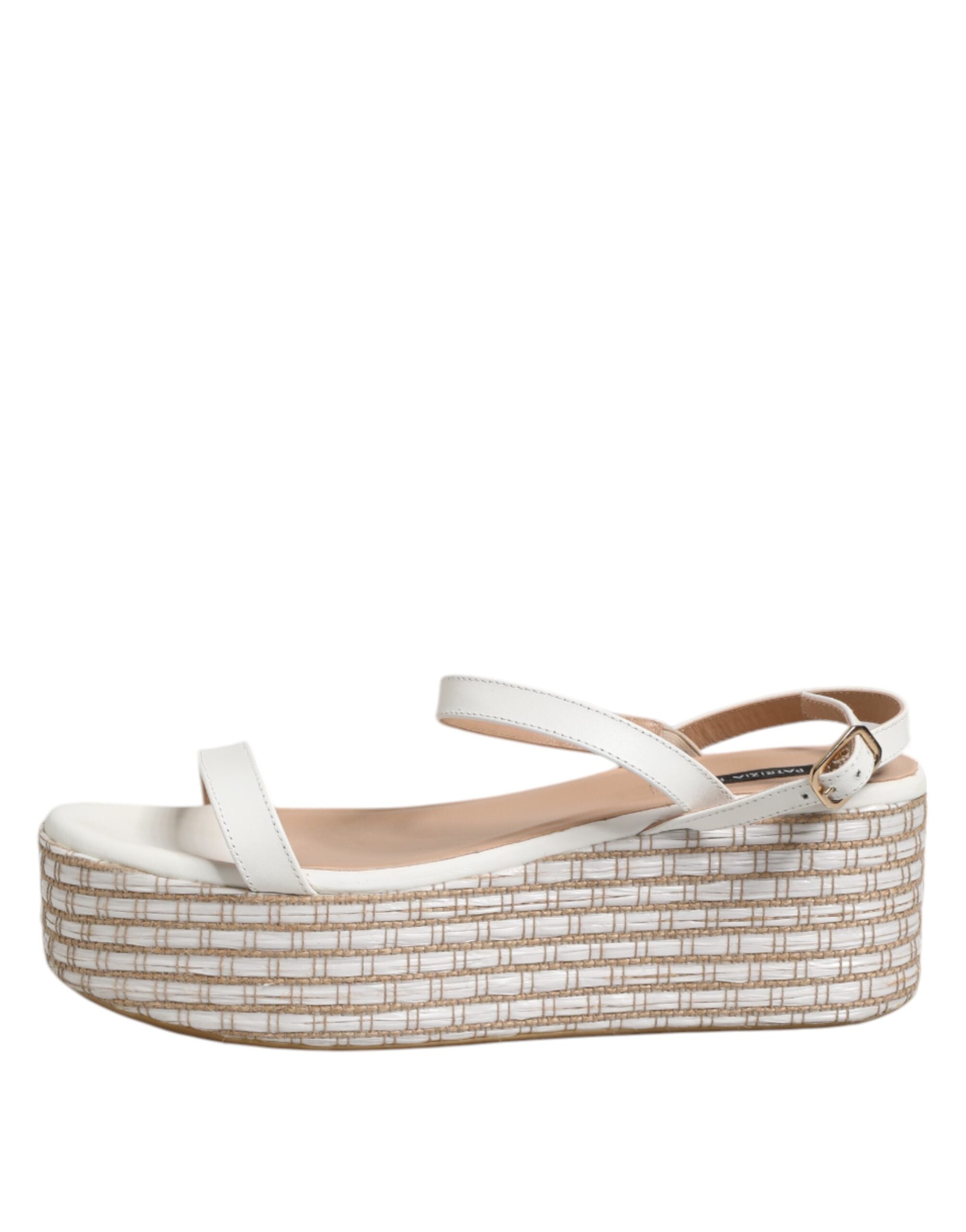 Patrizia Pepe White Espadrilles Ankle Strap Sandals Women's Shoes (Pre-Owned)