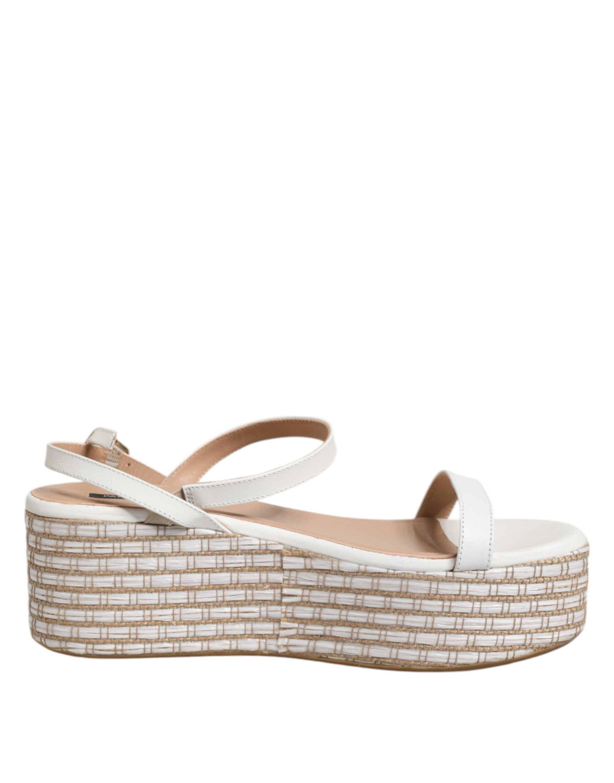 Patrizia Pepe White Espadrilles Ankle Strap Sandals Women's Shoes (Pre-Owned)