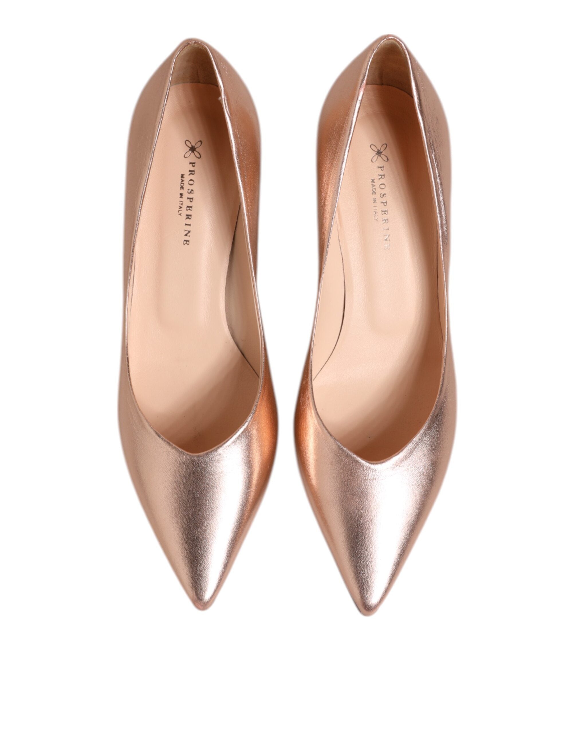 Prosperine Pink Leather Pumps Stiletto Heels Slip On Women's Shoes (Pre-Owned)