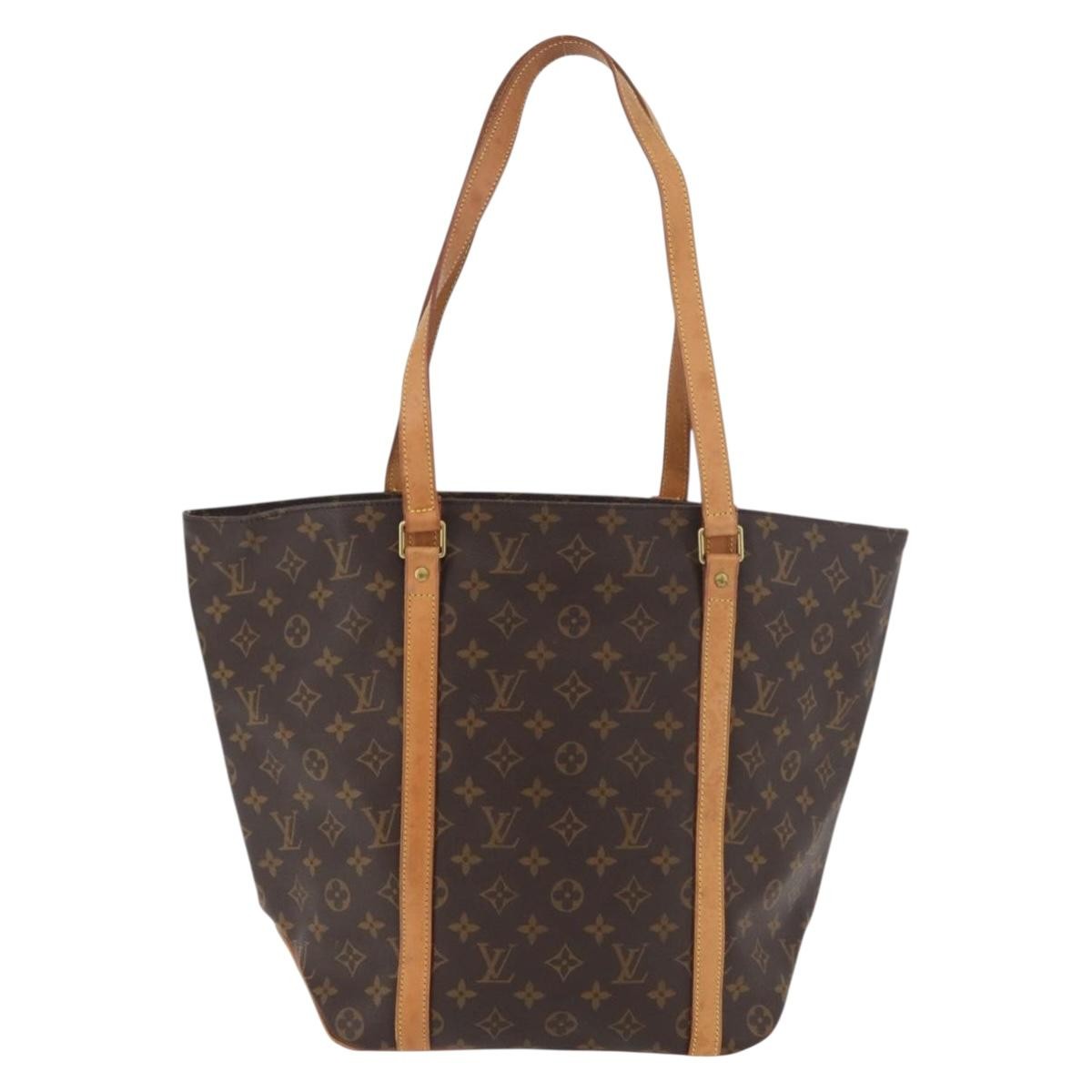 Louis Vuitton Shopping Sac Monogram Canvas Brown Canvas Handbag (Pre-Owned)