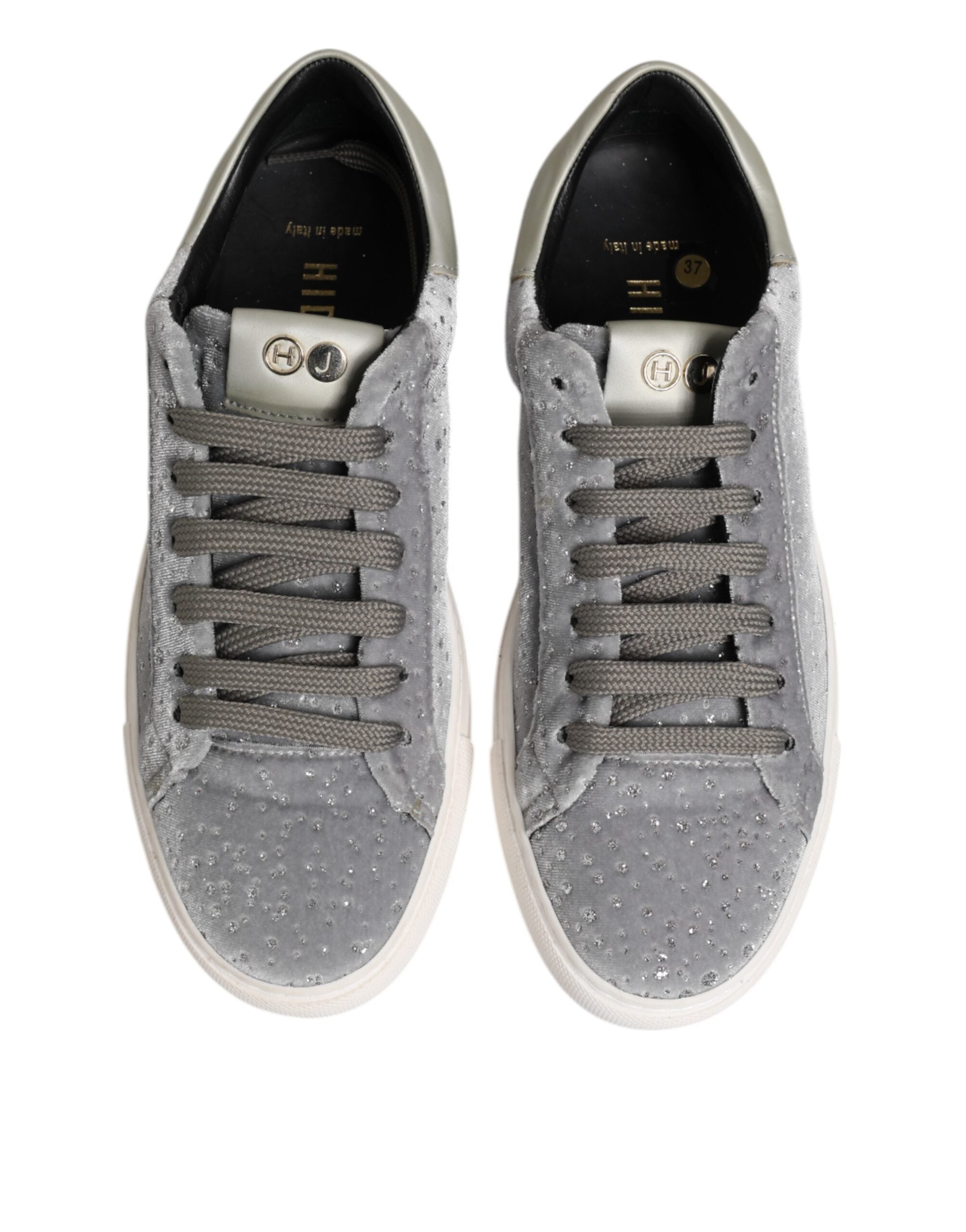 HIDE & JACK Gray Suede Low Top Lace Up Sneakers Women's Shoes (Pre-Owned)