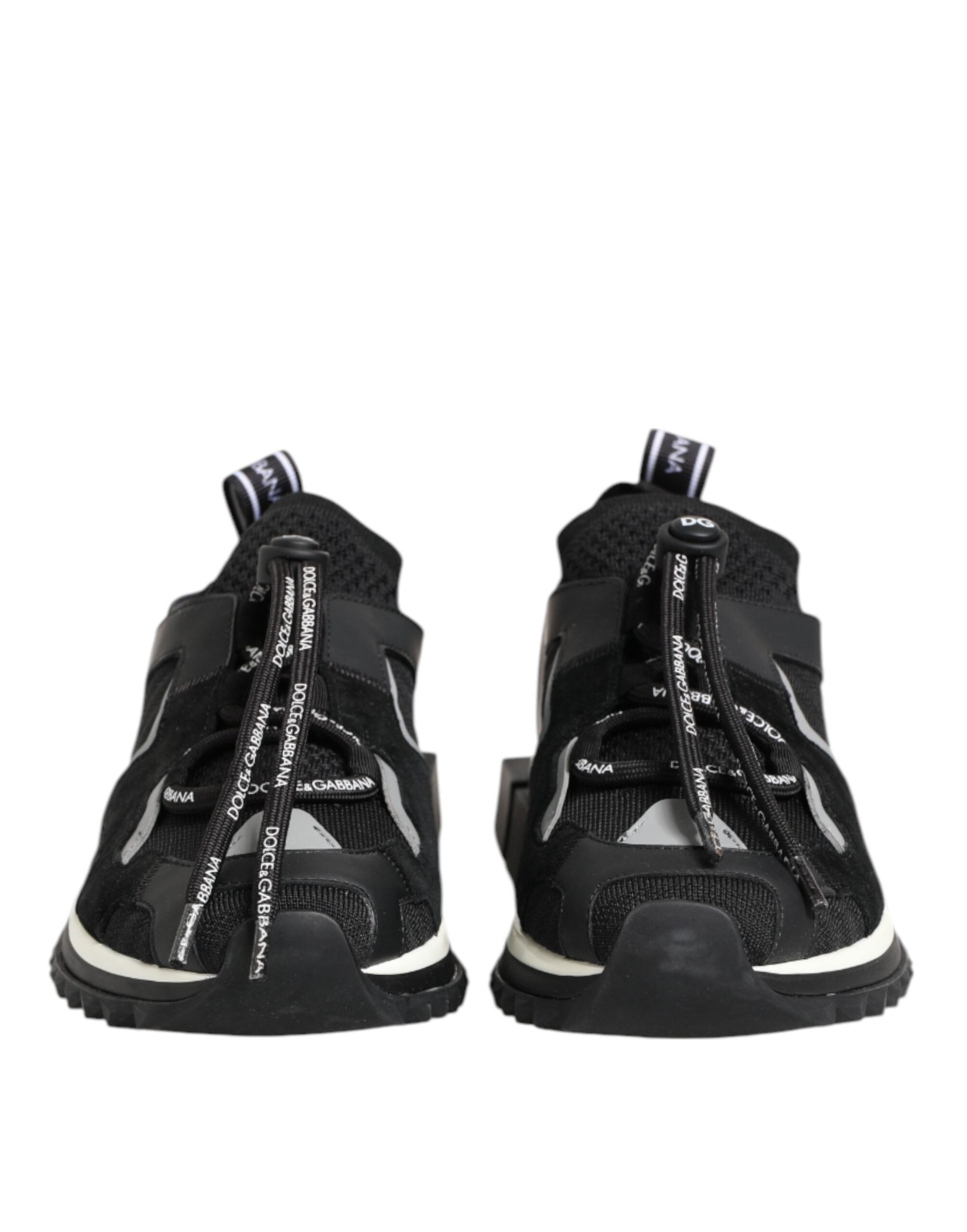Dolce & Gabbana Black White Logo Sorrento Sneakers Women's Shoes (Pre-Owned)