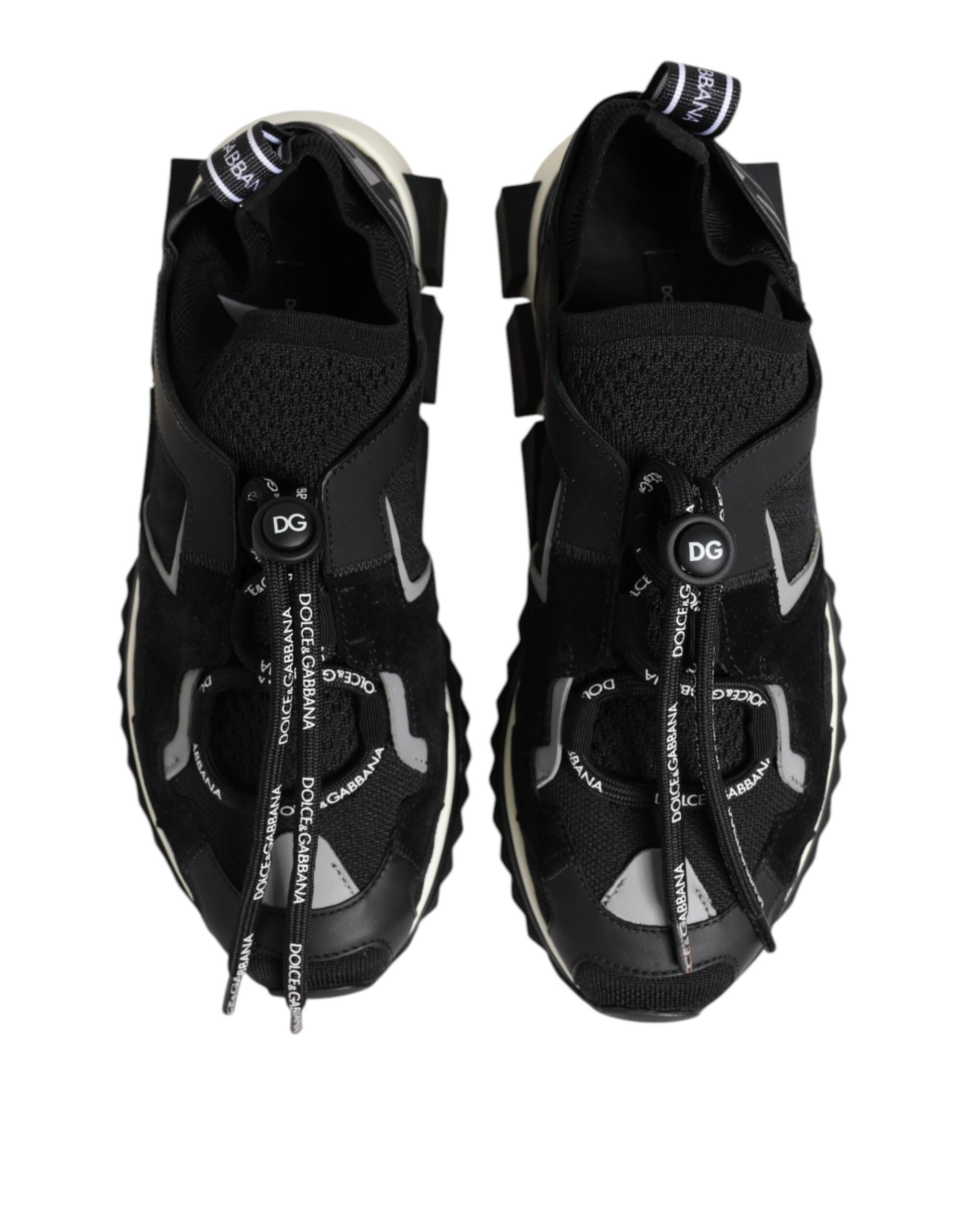 Dolce & Gabbana Black White Logo Sorrento Sneakers Women's Shoes (Pre-Owned)