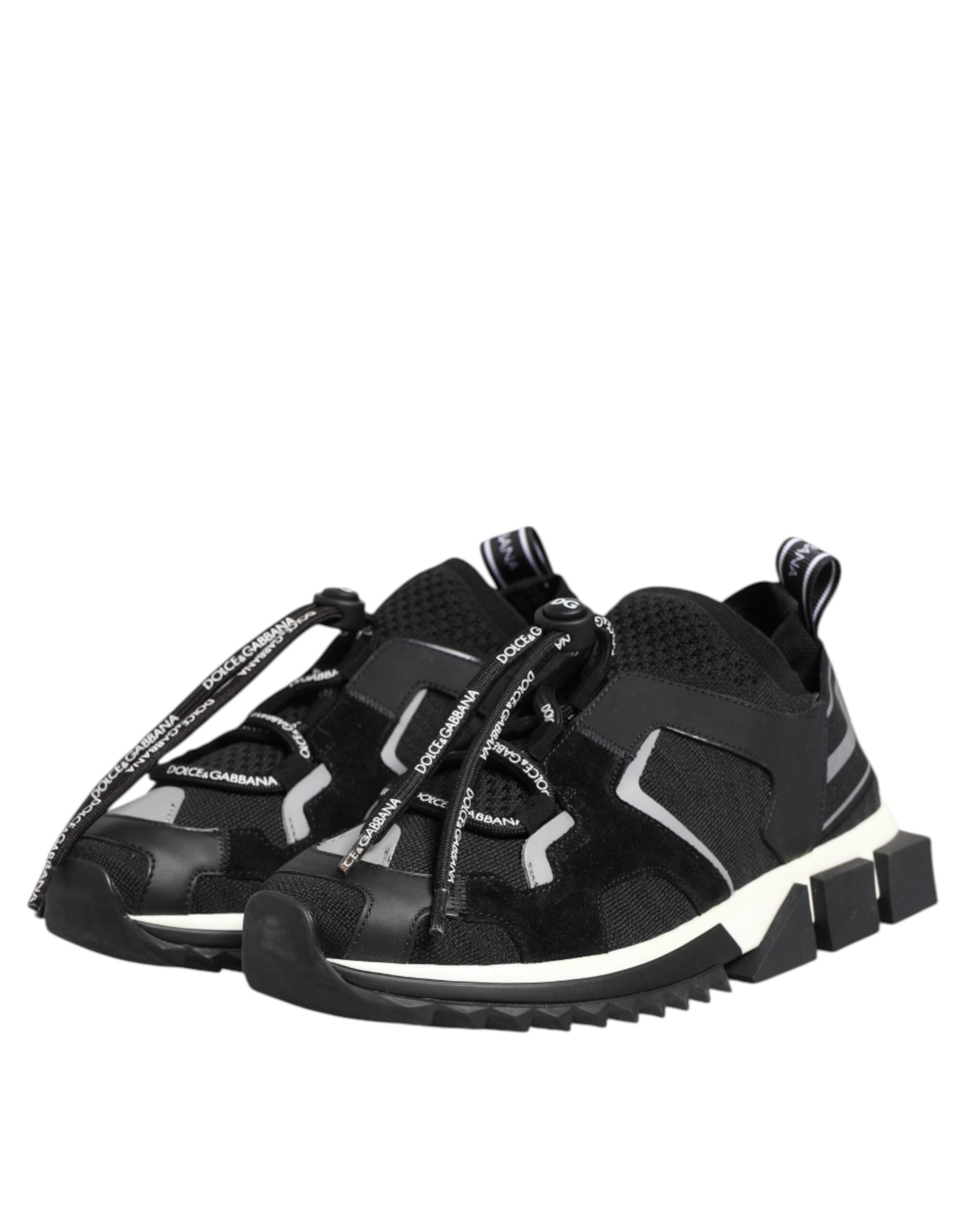 Dolce & Gabbana Black White Logo Sorrento Sneakers Women's Shoes (Pre-Owned)