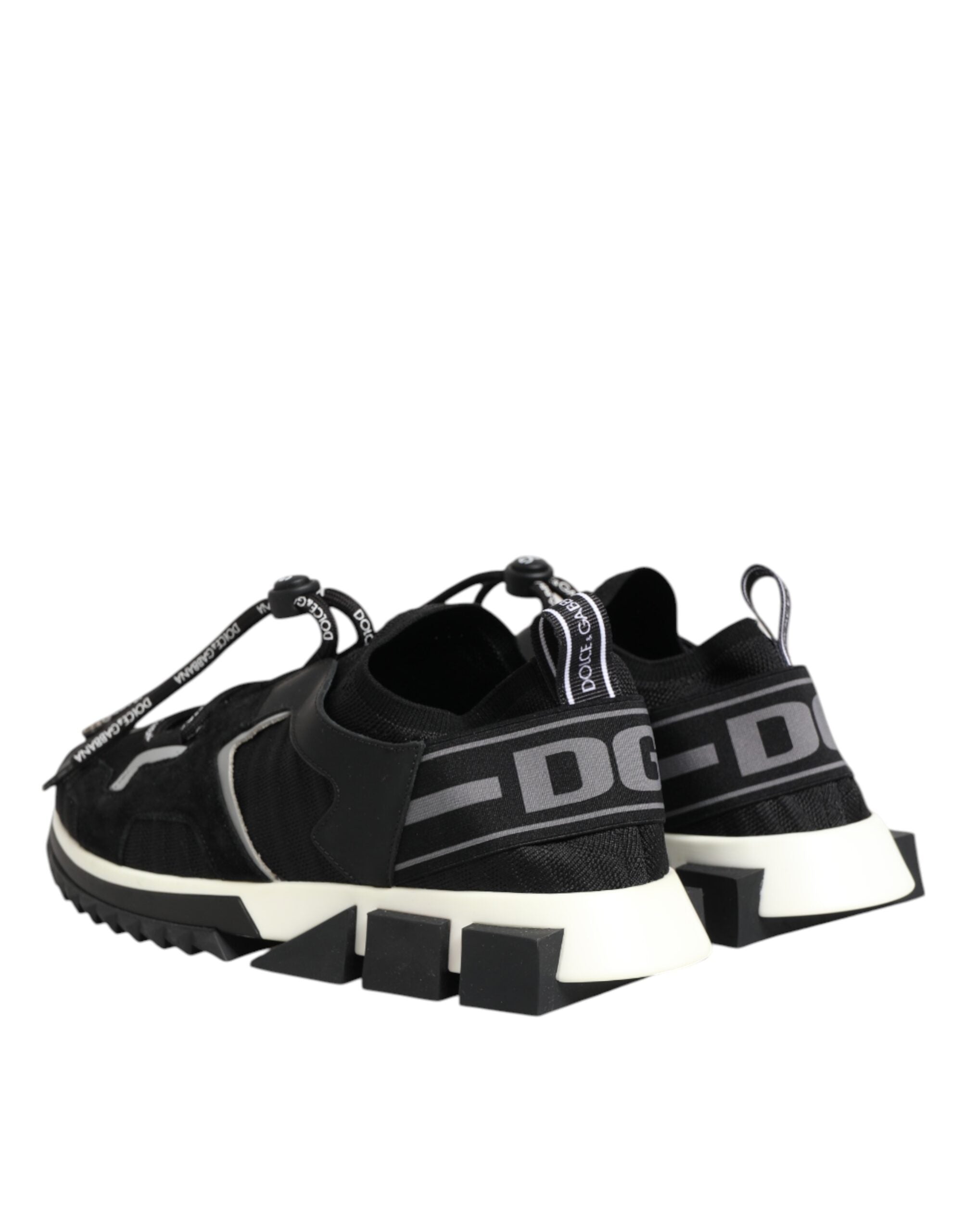 Dolce & Gabbana Black White Logo Sorrento Sneakers Women's Shoes (Pre-Owned)