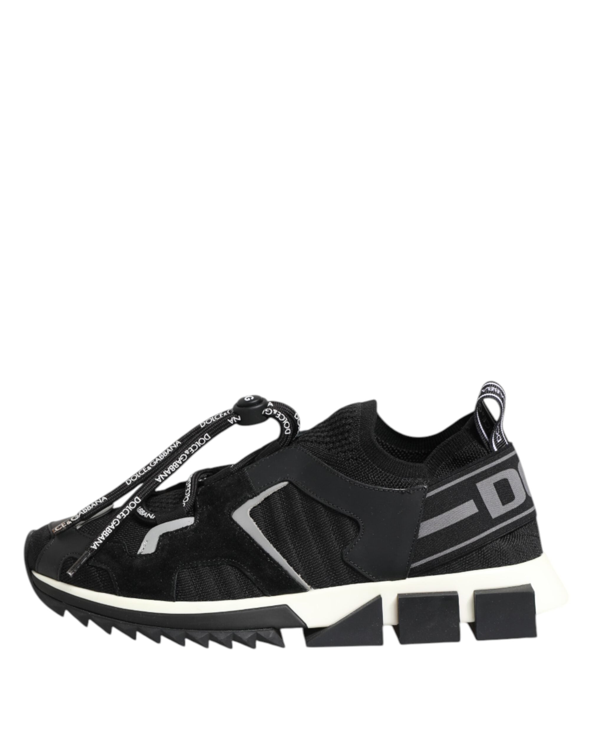 Dolce & Gabbana Black White Logo Sorrento Sneakers Women's Shoes (Pre-Owned)