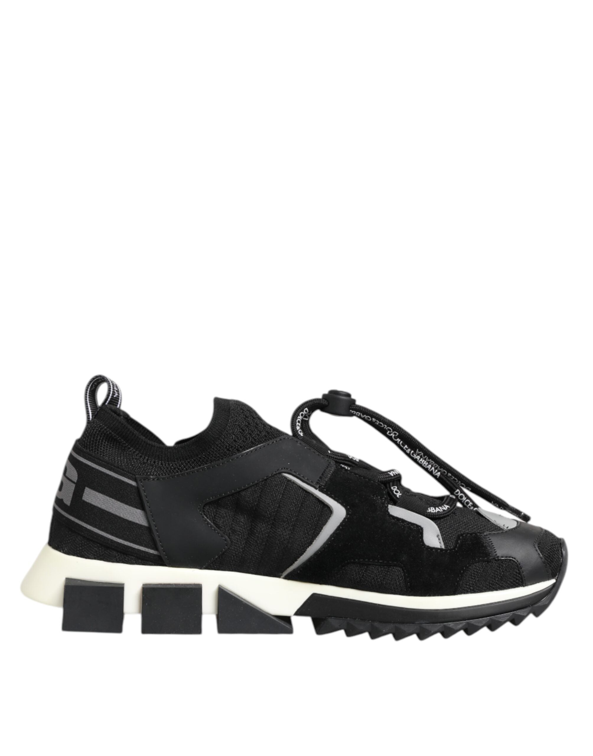 Dolce & Gabbana Black White Logo Sorrento Sneakers Women's Shoes (Pre-Owned)