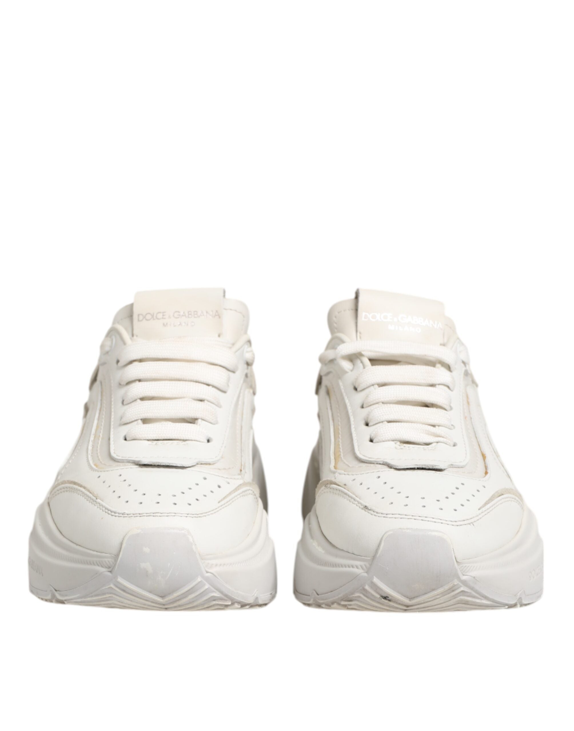 Dolce & Gabbana White DAYMASTER Calf Leather Sneakers Women's Shoes (Pre-Owned)