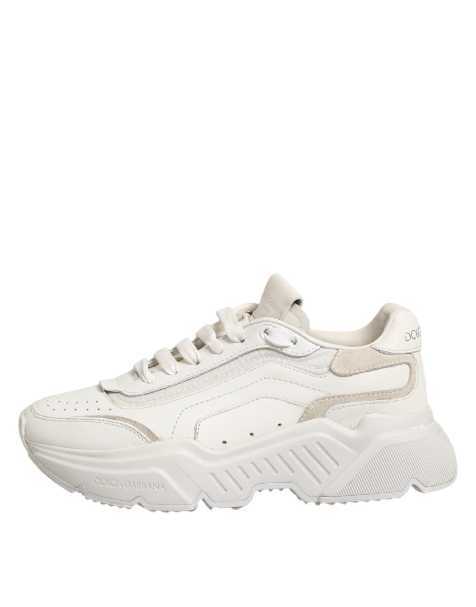 Dolce & Gabbana White DAYMASTER Calf Leather Sneakers Women's Shoes (Pre-Owned)