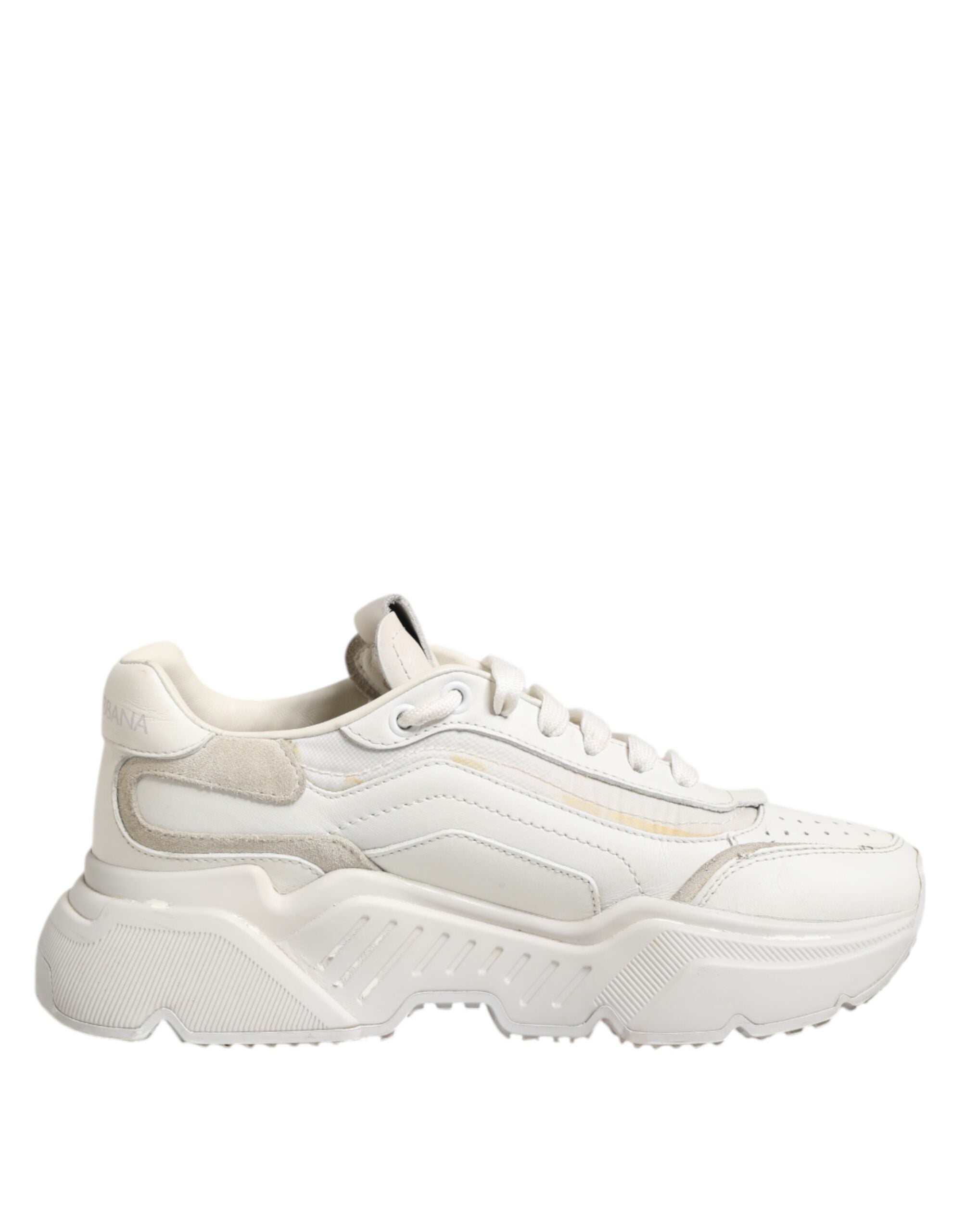 Dolce & Gabbana White DAYMASTER Calf Leather Sneakers Women's Shoes (Pre-Owned)