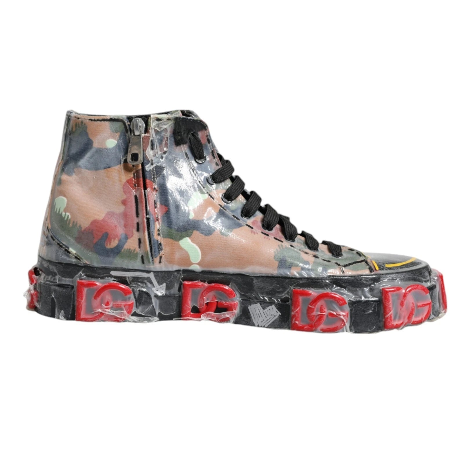 Dolce & Gabbana Multicolor Camouflage High Top Sneakers Men's Shoes (Pre-Owned)