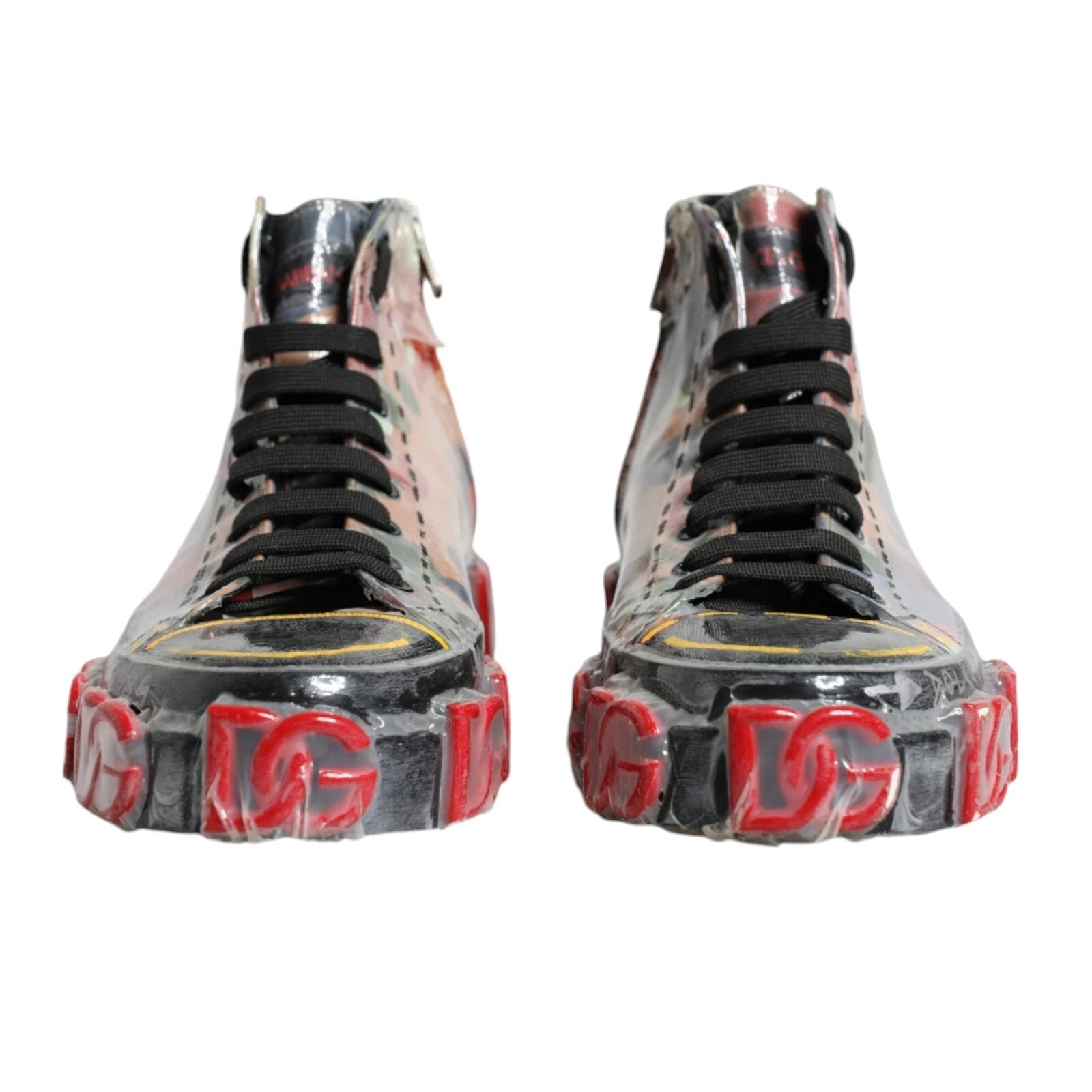 Dolce & Gabbana Multicolor Camouflage High Top Sneakers Men's Shoes (Pre-Owned)