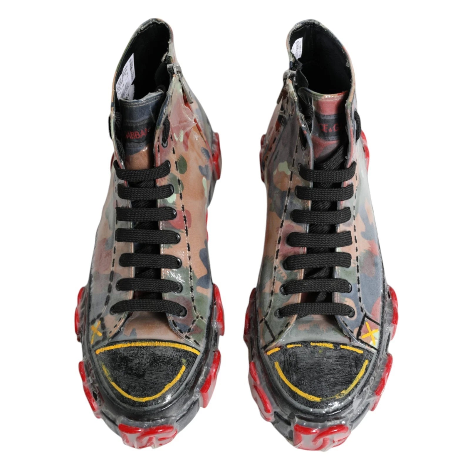 Dolce & Gabbana Multicolor Camouflage High Top Sneakers Men's Shoes (Pre-Owned)
