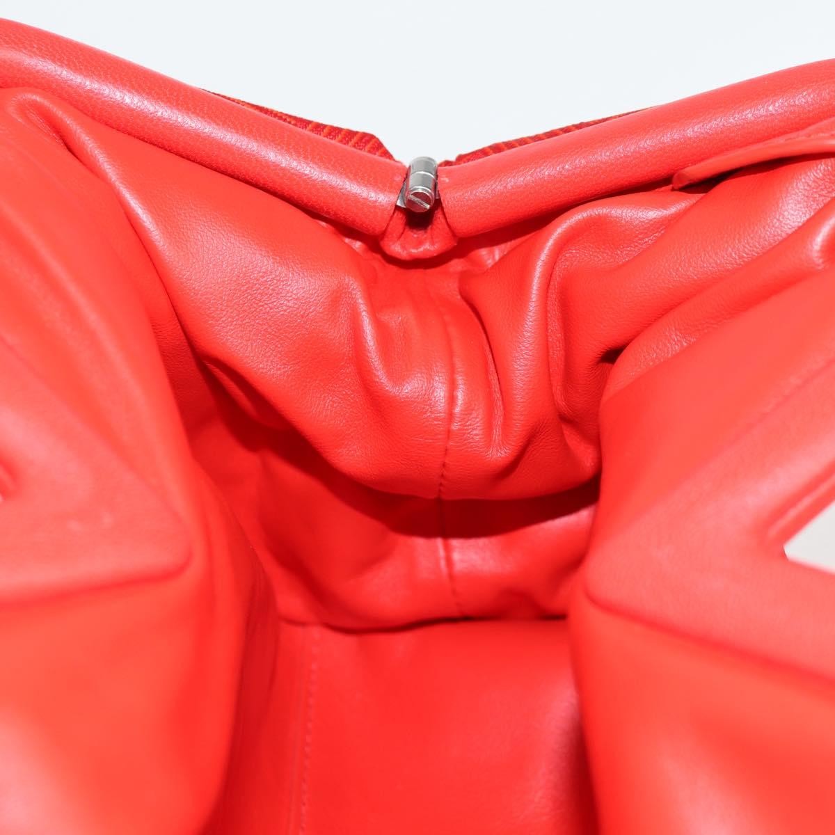 Bottega Veneta Point Chunky Knit Fabric Red Nylon Shoulder Bag Bag (Pre-Owned)