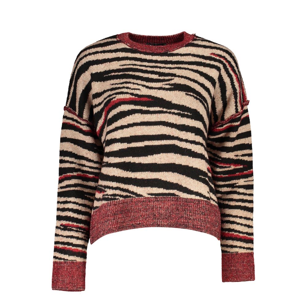 Desigual Rosso Polyester Women Sweater Women's Turtleneck