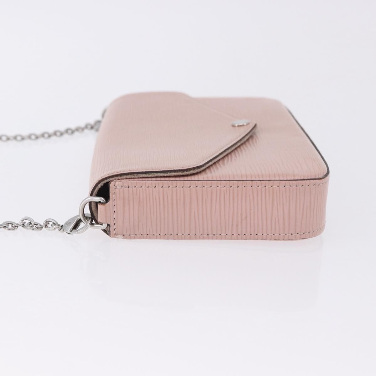 Louis Vuitton Felicie Chain Epi Leather Pink Leather Clutche & Pouche Bag (Pre-Owned)