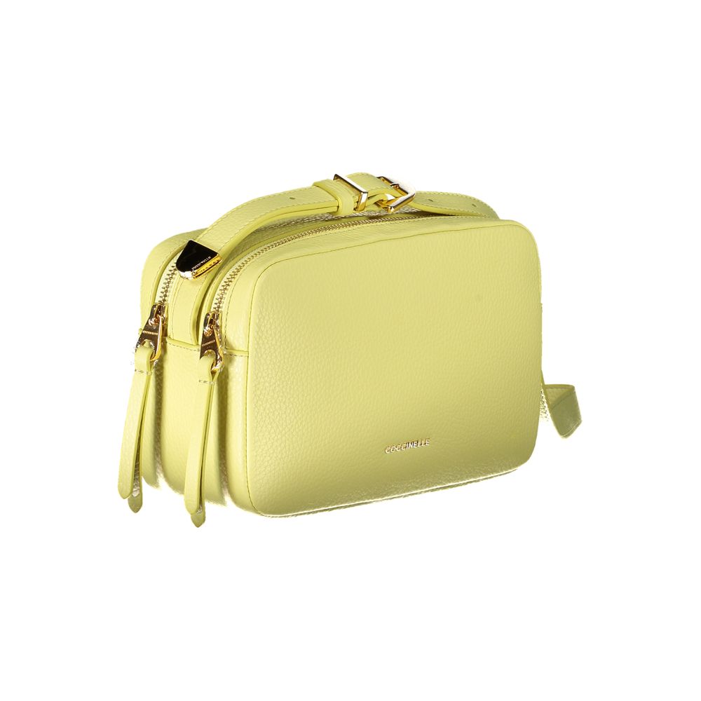 Coccinelle Giallo Leather Women Shoulder Women's Bag