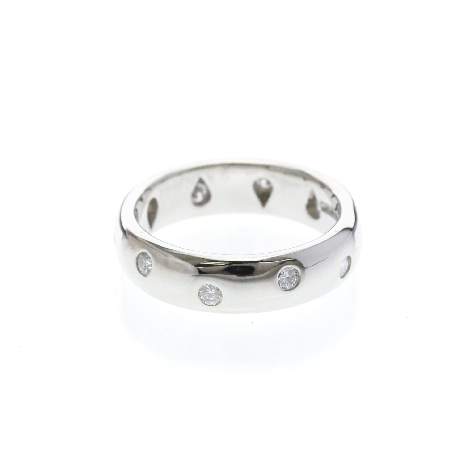 Tiffany & Co. Dots 950 Platinum Silver Platinum Ring Jewelry (Pre-Owned)