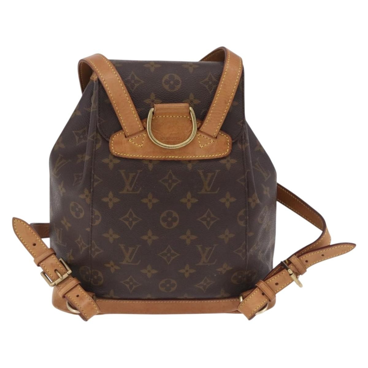 Louis Vuitton Vintage Montsouris Monogram Canvas Brown Canvas Backpack Bag (Pre-Owned)