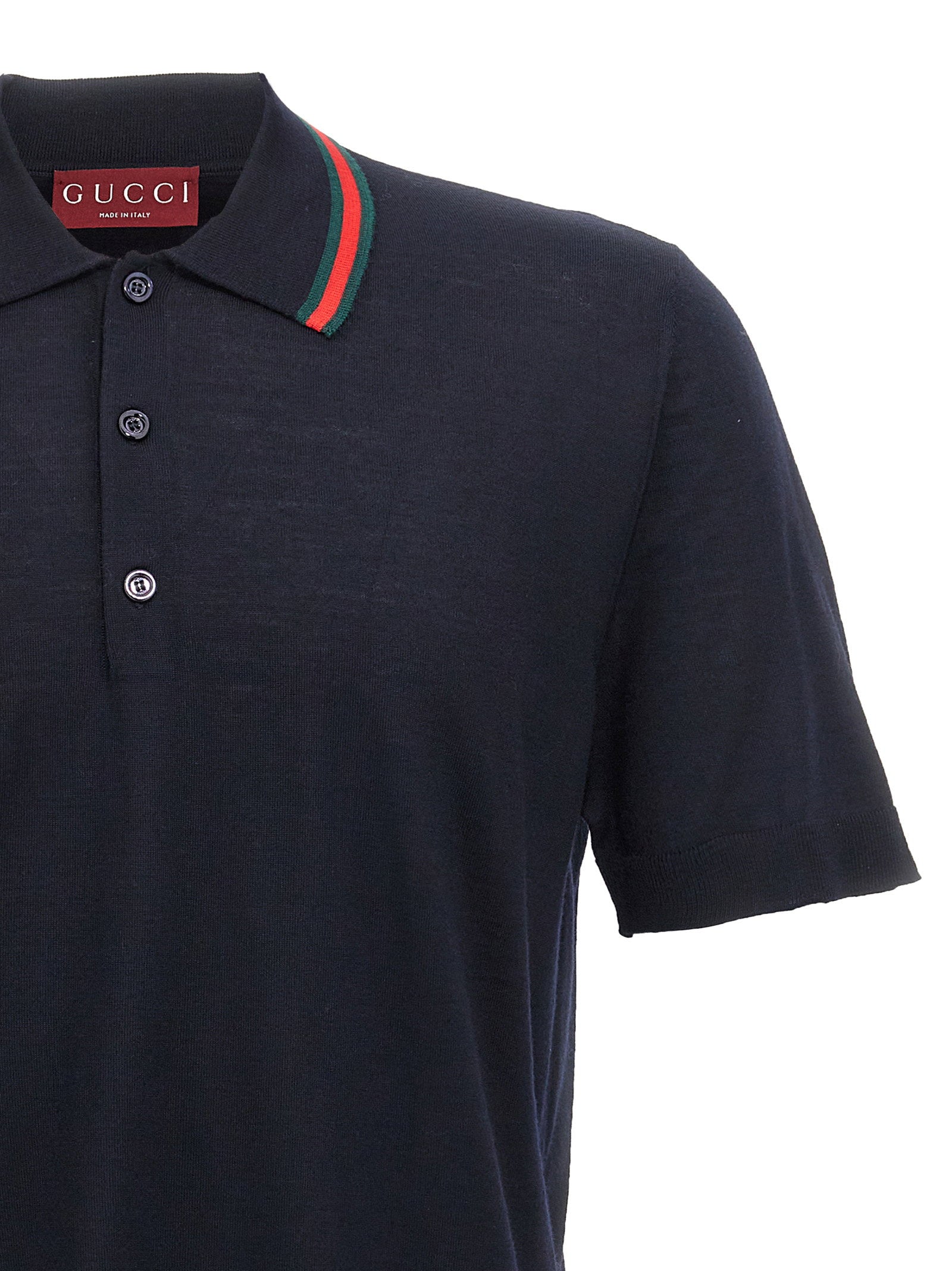 Gucci Men's Web Ribbon Polo Shirt