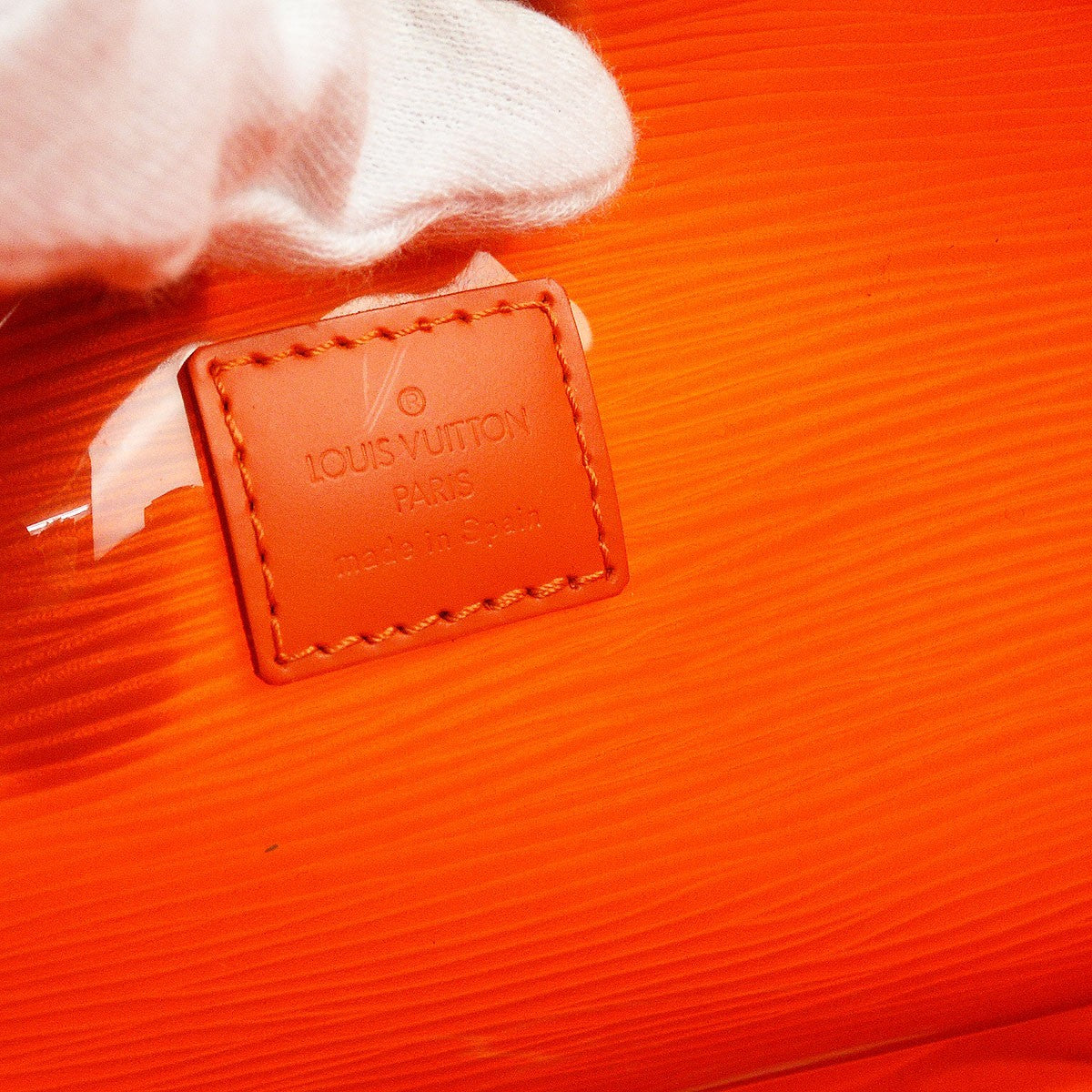 Louis Vuitton Plage Lagoon Bay Vinyl Epi Leather Orange Leather Handbag (Pre-Owned)