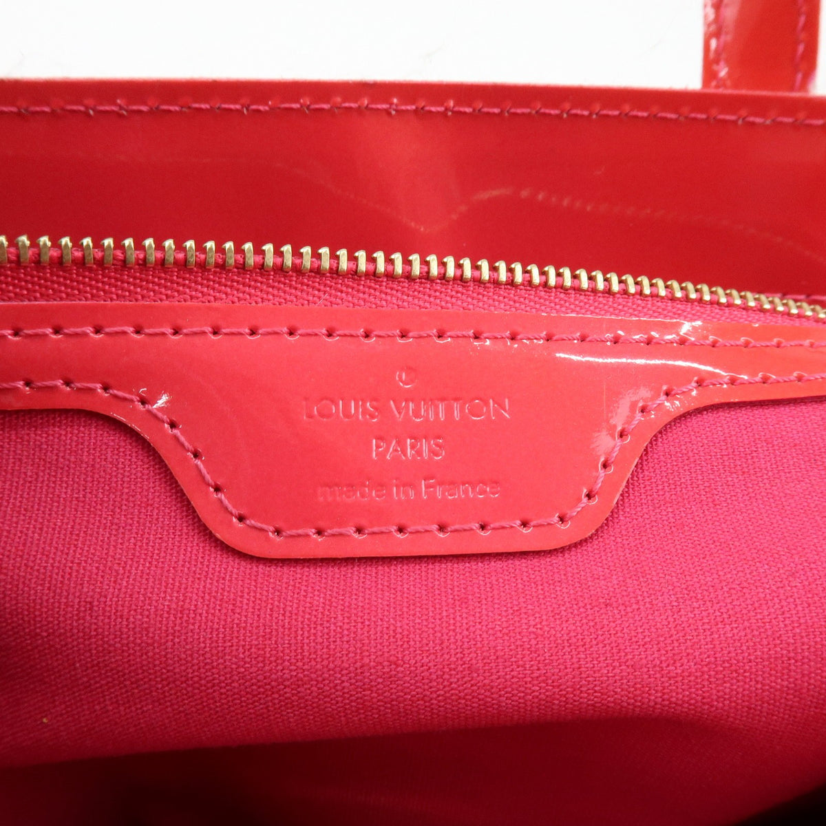 Louis Vuitton Wilshire Monogram Vernis Pink Patent_Leather Handbag (Pre-Owned)