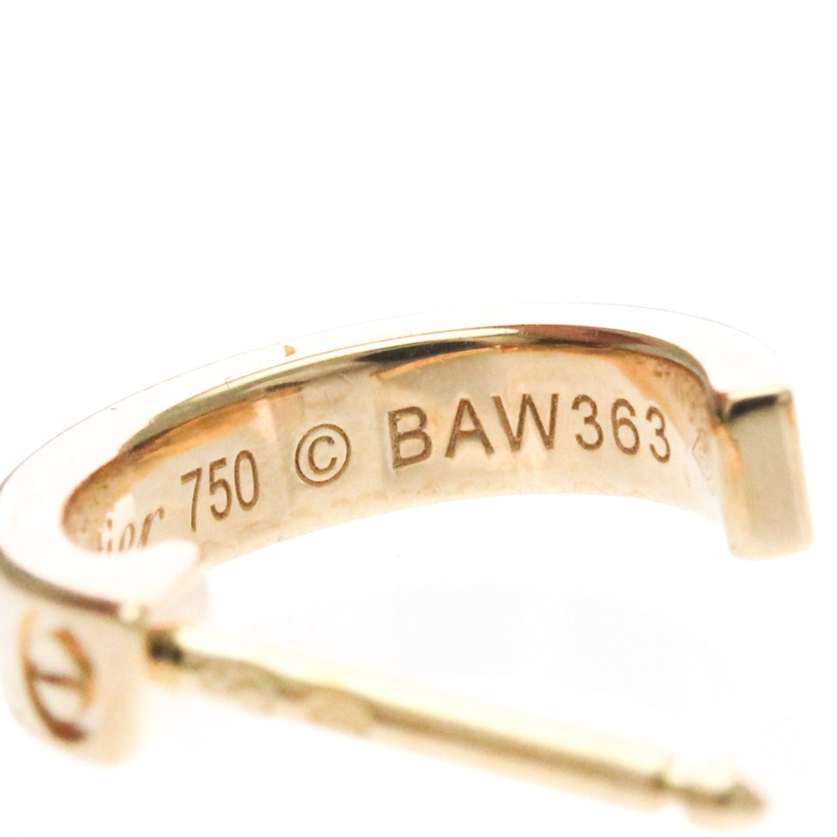 Cartier Love Hoop 18K Rose Gold Gold Pink_Gold Earrings Jewelry (Pre-Owned)