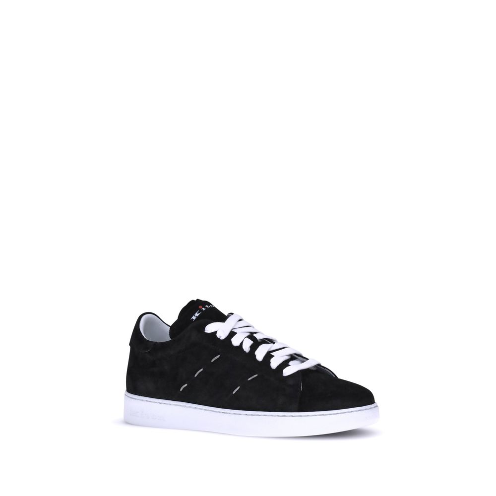 Kiton Black Rubber Low Top Men's Sneakers