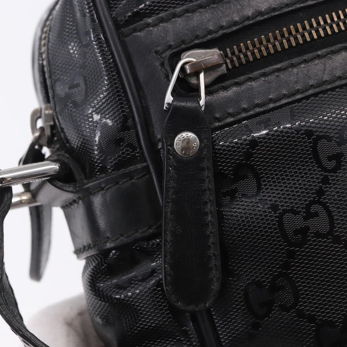 Gucci Zip Gg Imprime Black Canvas Shoulder Bag Bag (Pre-Owned)