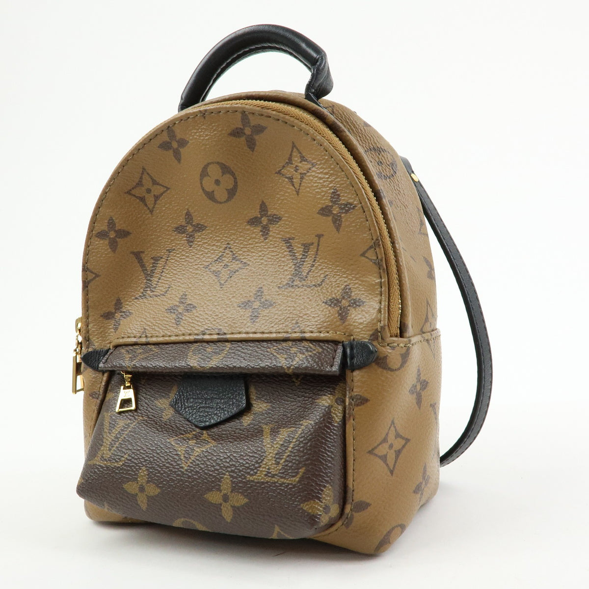 Louis Vuitton Palm Springs Reverse Monogram Canvas Brown Canvas Backpack Bag (Pre-Owned)