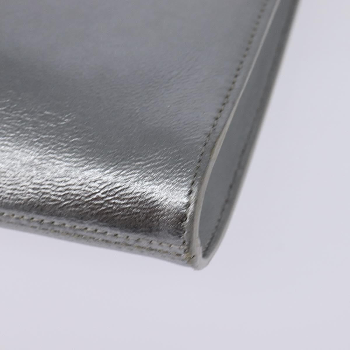 Salvatore Ferragamo Gancini Leather Silver Leather Shoulder Bag Bag (Pre-Owned)