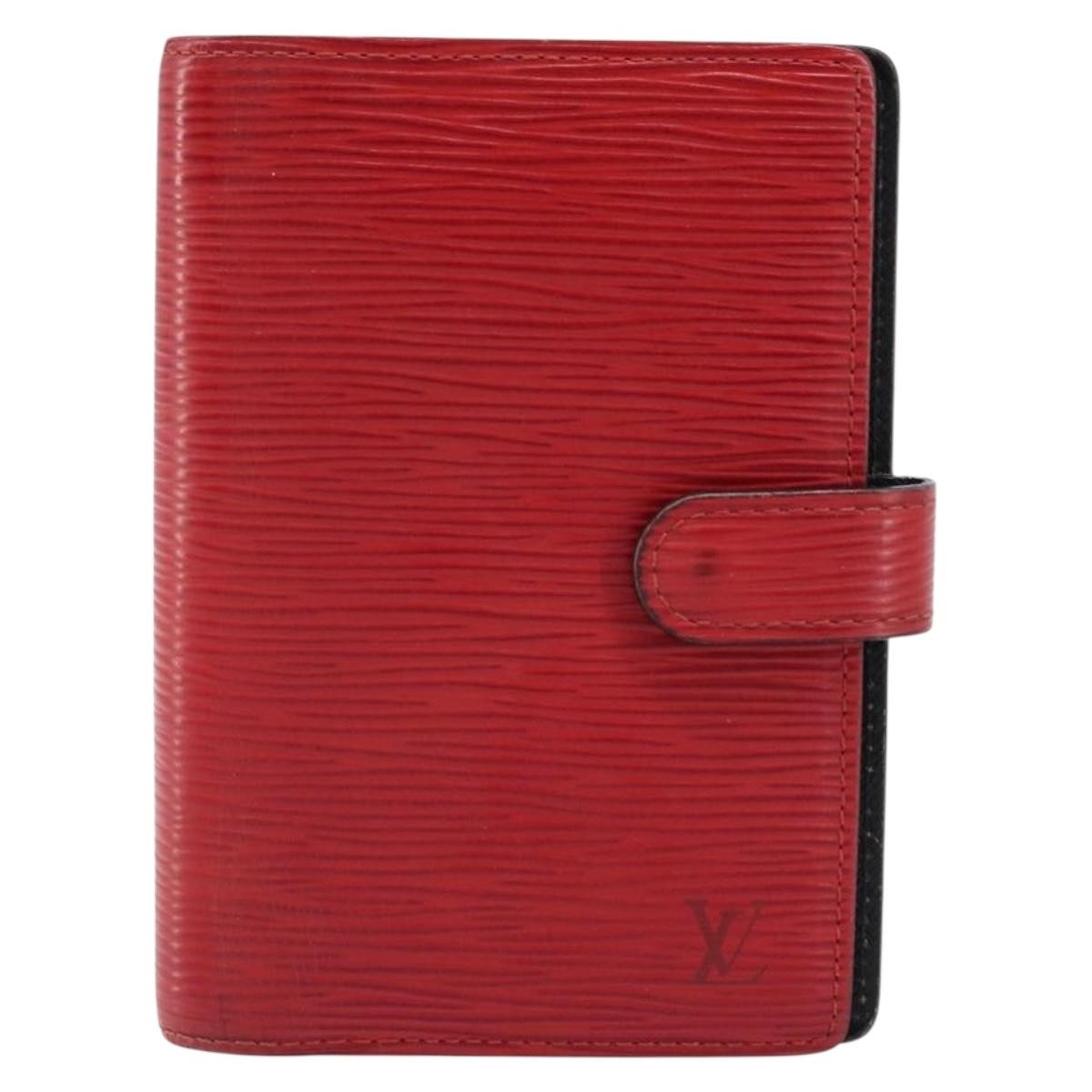 Louis Vuitton Agenda Cover Epi Leather Red Leather Wallets Accessory (Pre-Owned)
