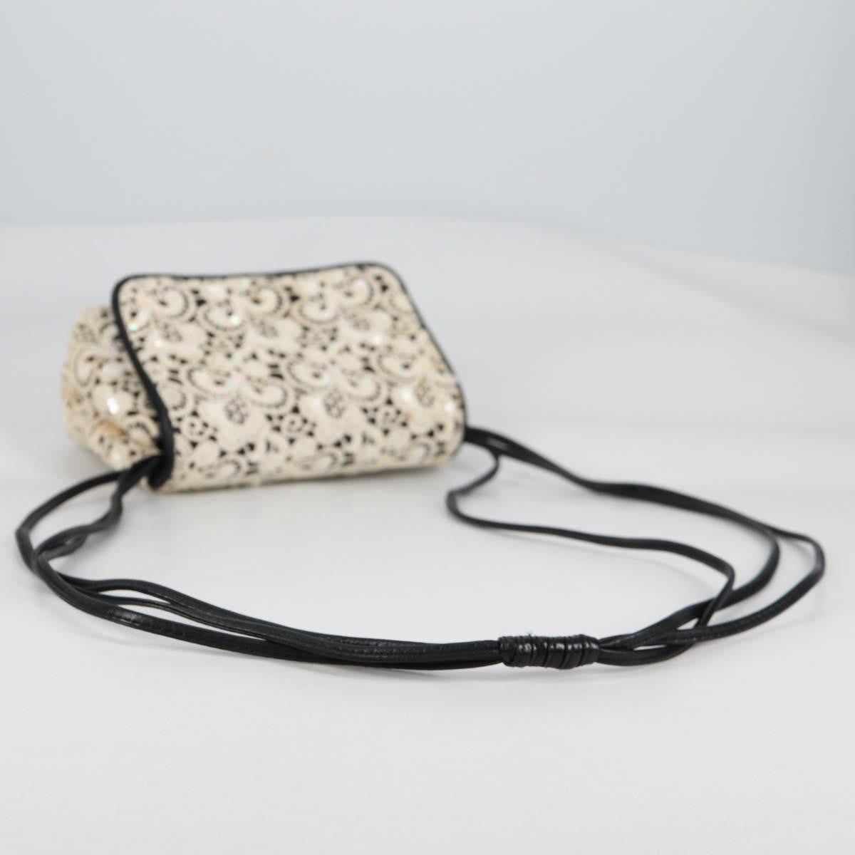 Chanel Floral Cc Flap Quilted Printed Silk White Leather Shoulder Bag Bag (Pre-Owned)