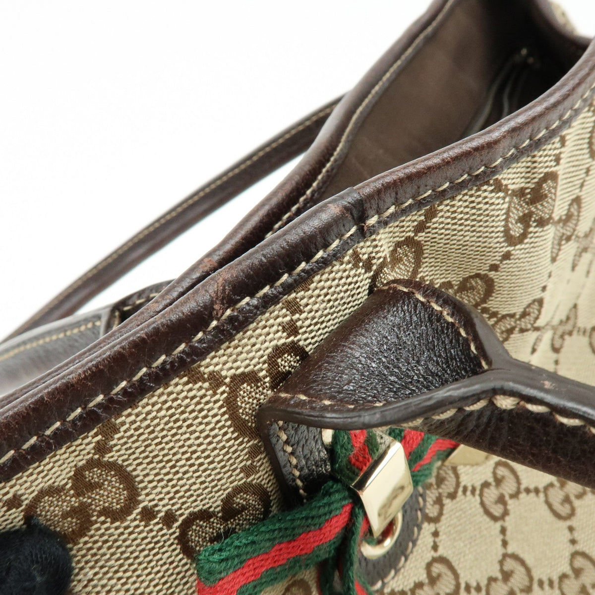 Gucci Princy Gg Canvas Beige Canvas Tote Bag Bag (Pre-Owned)