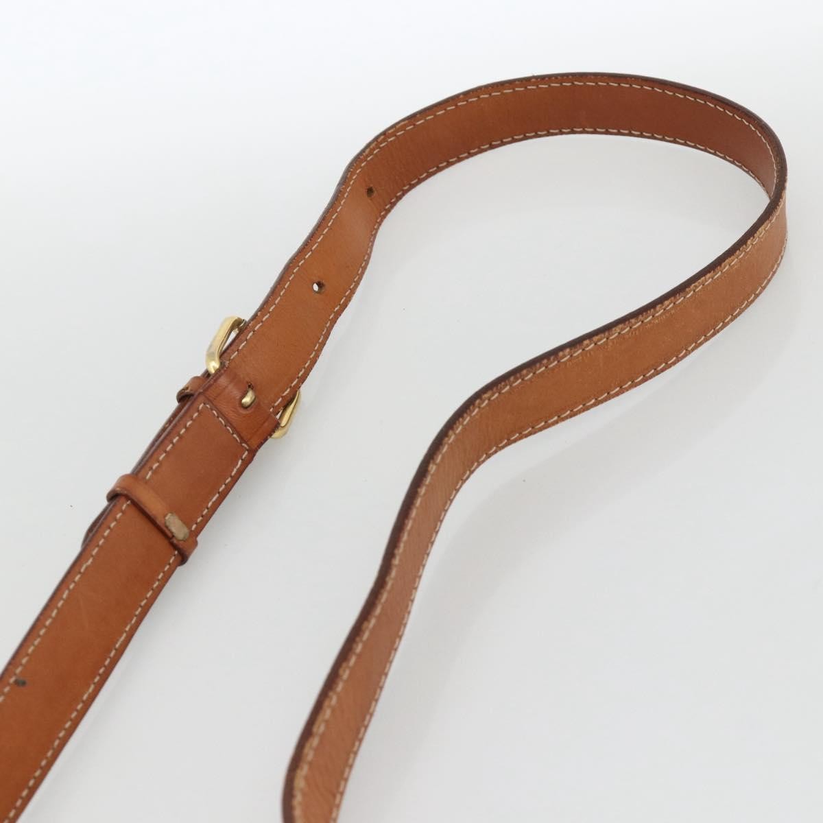 Celine Vintage Macadam Circle Logo Canvas And Leather Brown Canvas Shoulder Bag Bag (Pre-Owned)