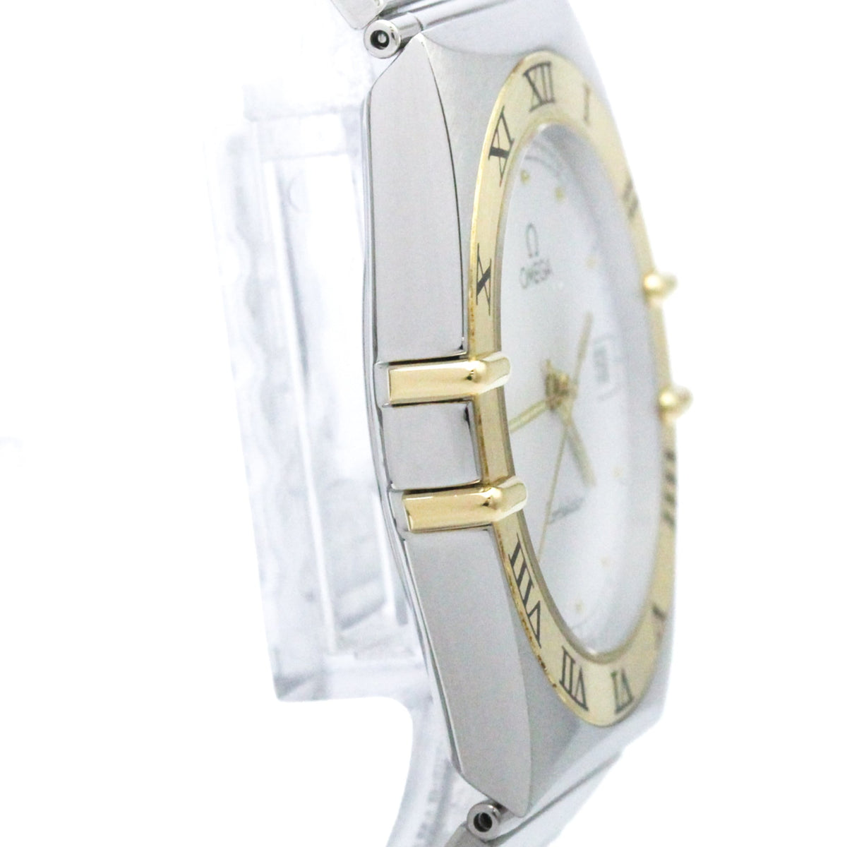 Omega Constellation Quartz Stainless Steel And Yellow Gold Watch (Pre-Owned)