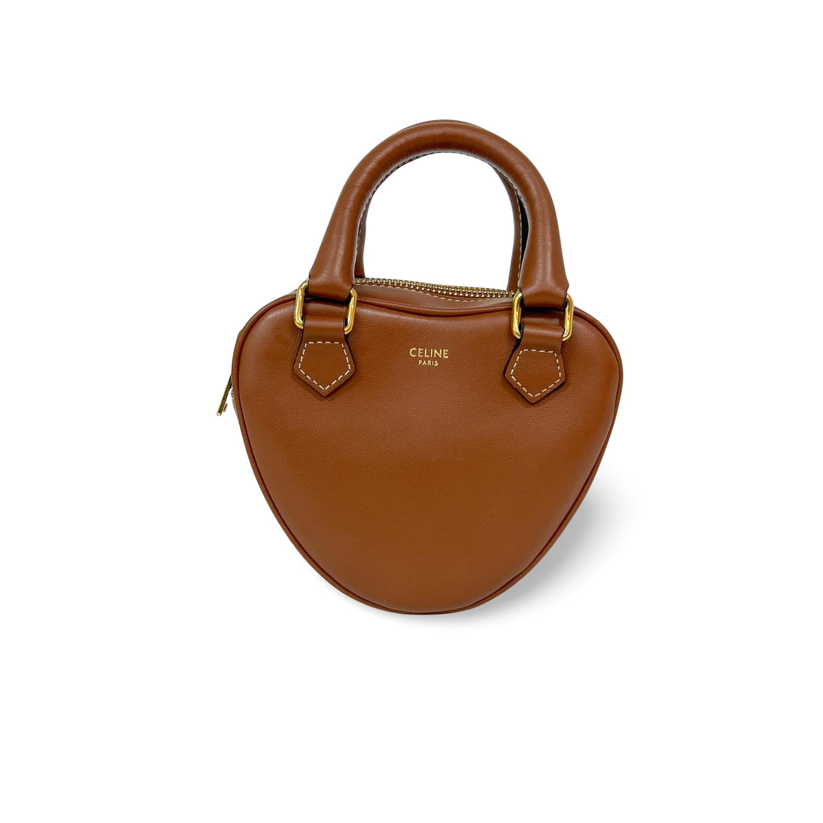 Celine Heart Leather Brown Calfskin Handbag (Pre-Owned)