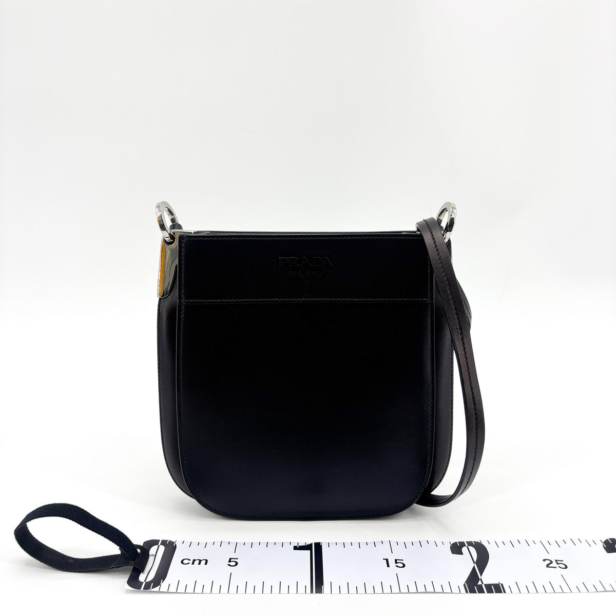 Prada Margit Calf Leather Black Calfskin Shoulder Bag Bag (Pre-Owned)