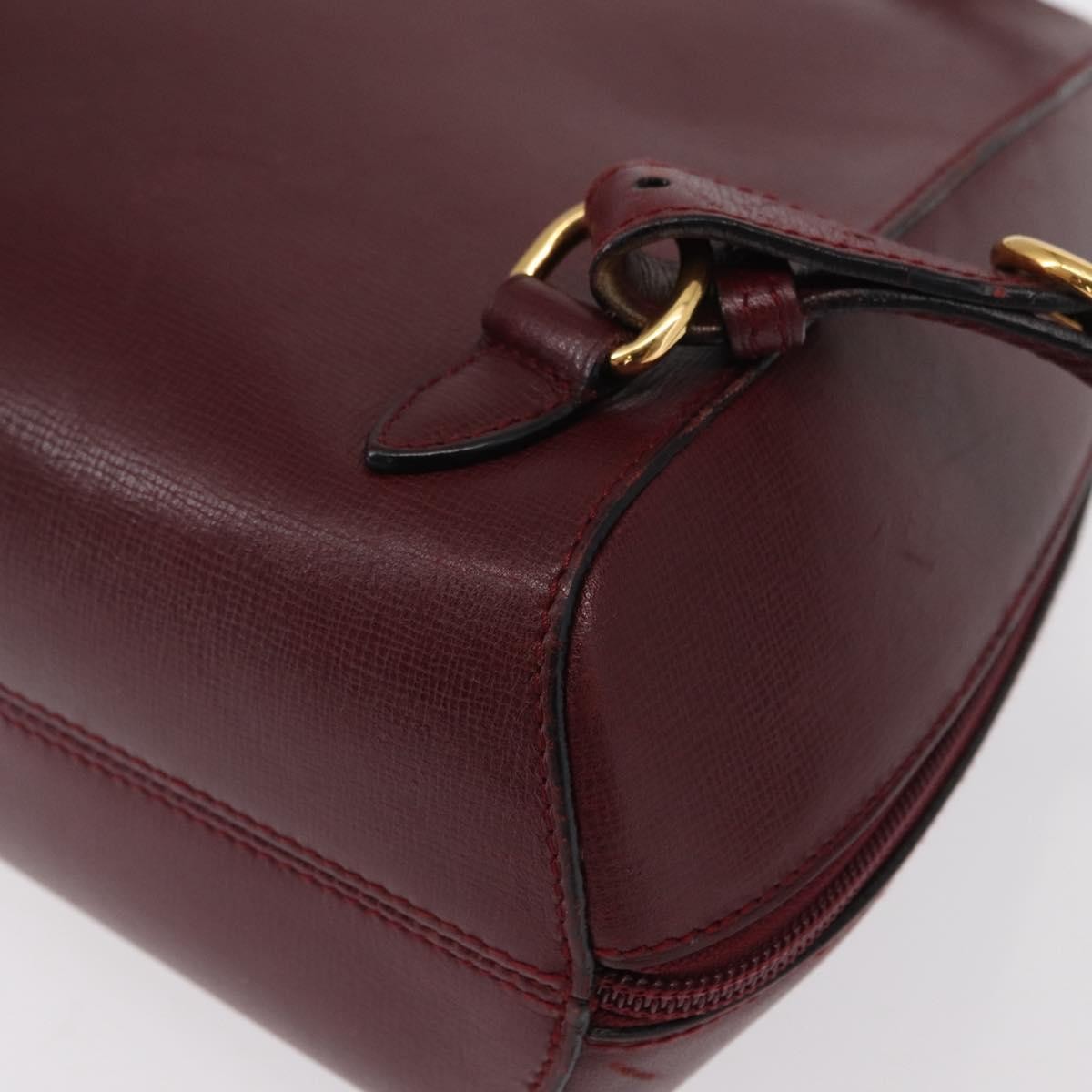 Cartier Happy Birthday Leather Burgundy Leather Backpack Bag (Pre-Owned)