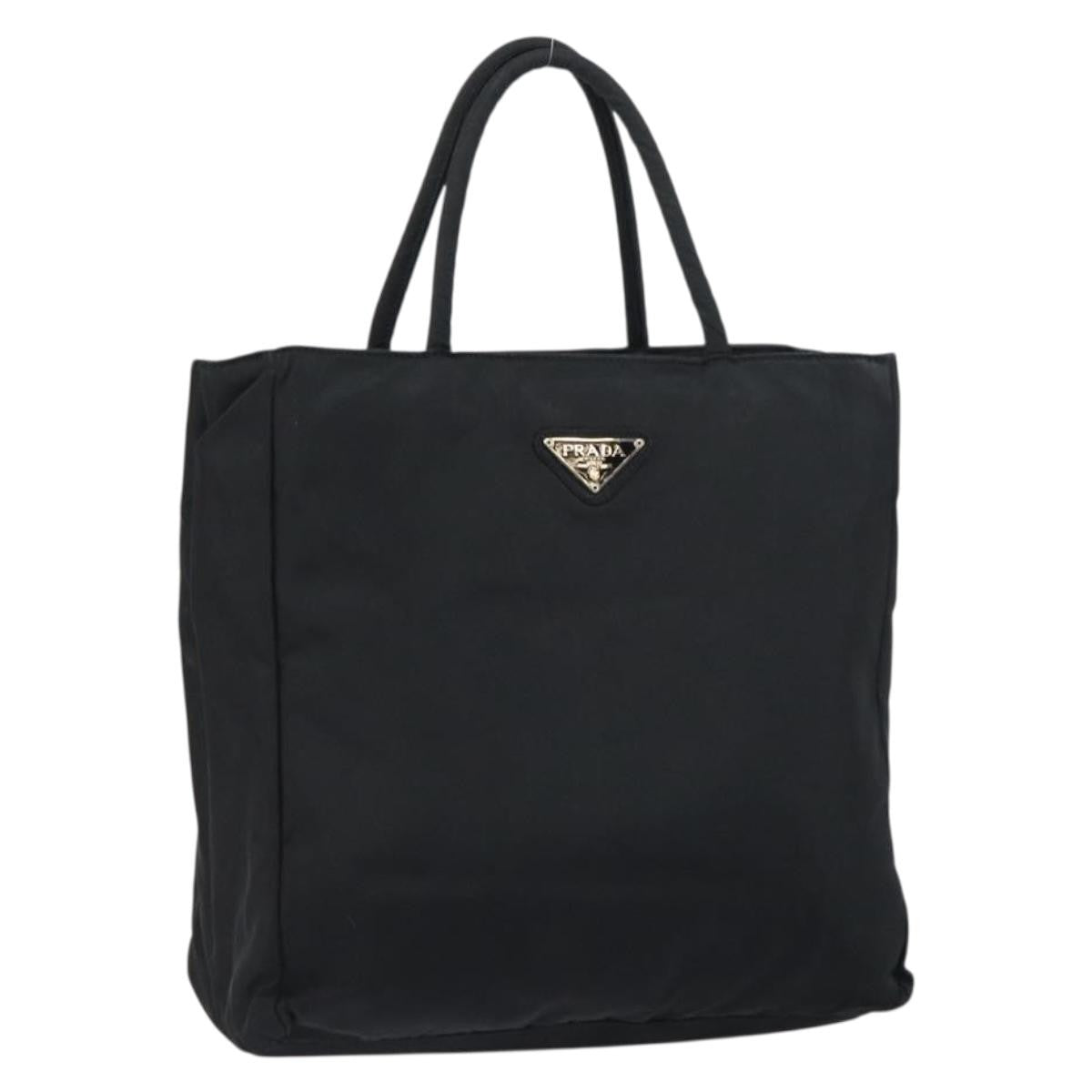 Prada Vintage Tote Nylon Black Nylon Tote Bag Bag (Pre-Owned)