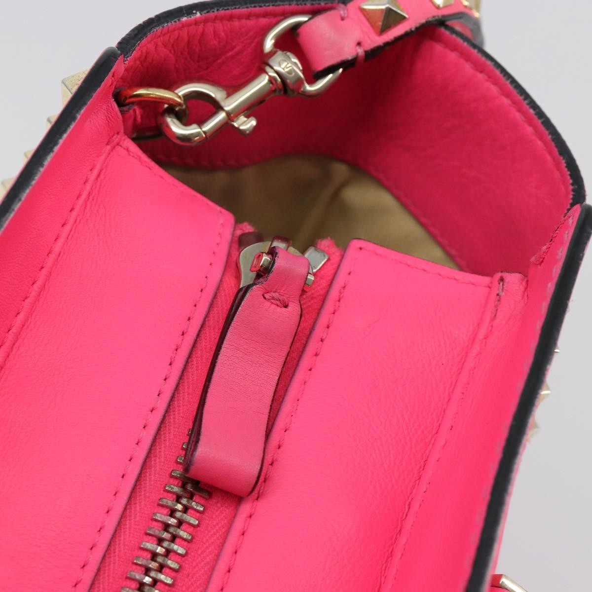 Valentino Garavani Rockstud Tote Soft Leather Pink Leather Tote Bag Bag (Pre-Owned)