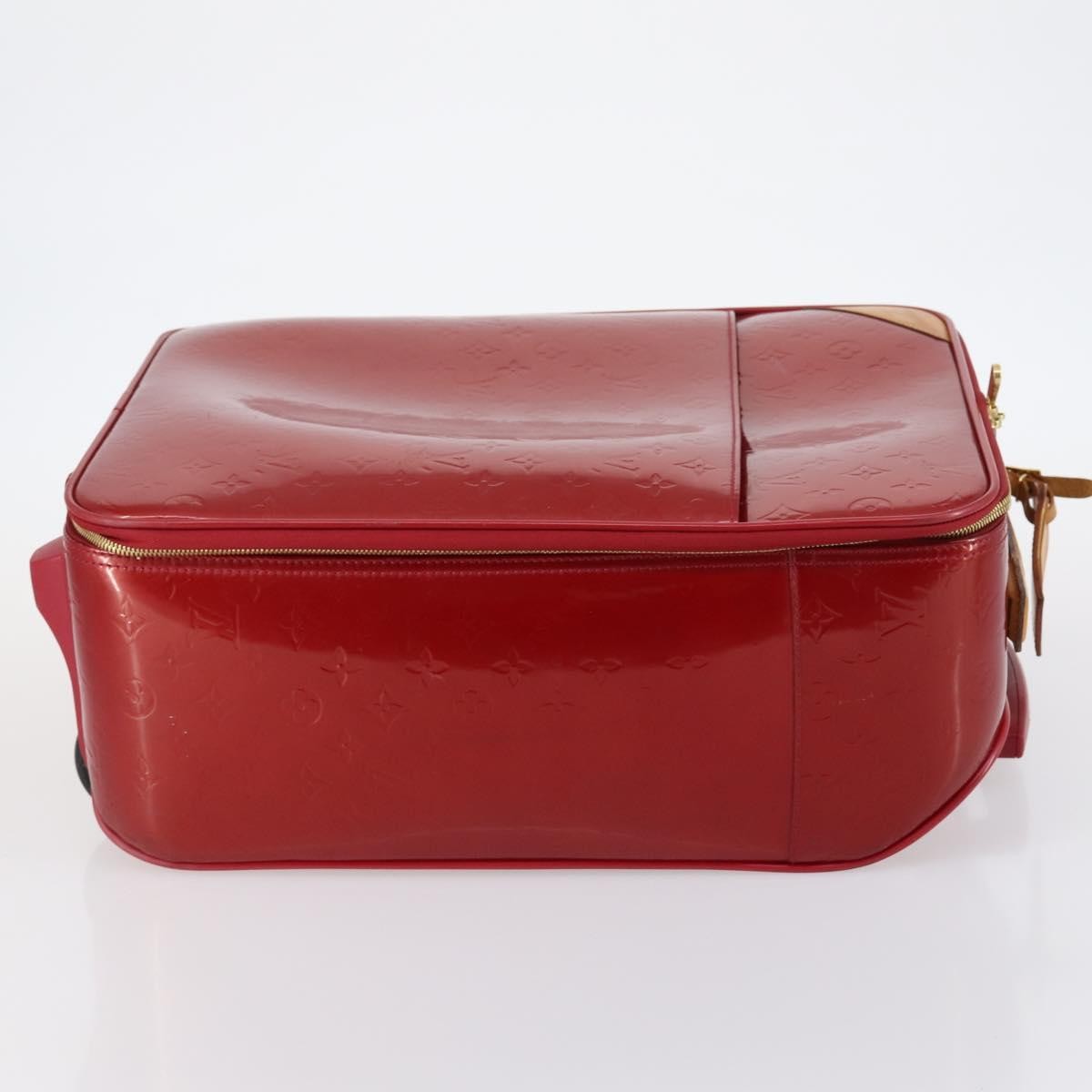Louis Vuitton Pegase Luggage Monogram Vernis Red Patent_Leather Travel Bag Bag (Pre-Owned)