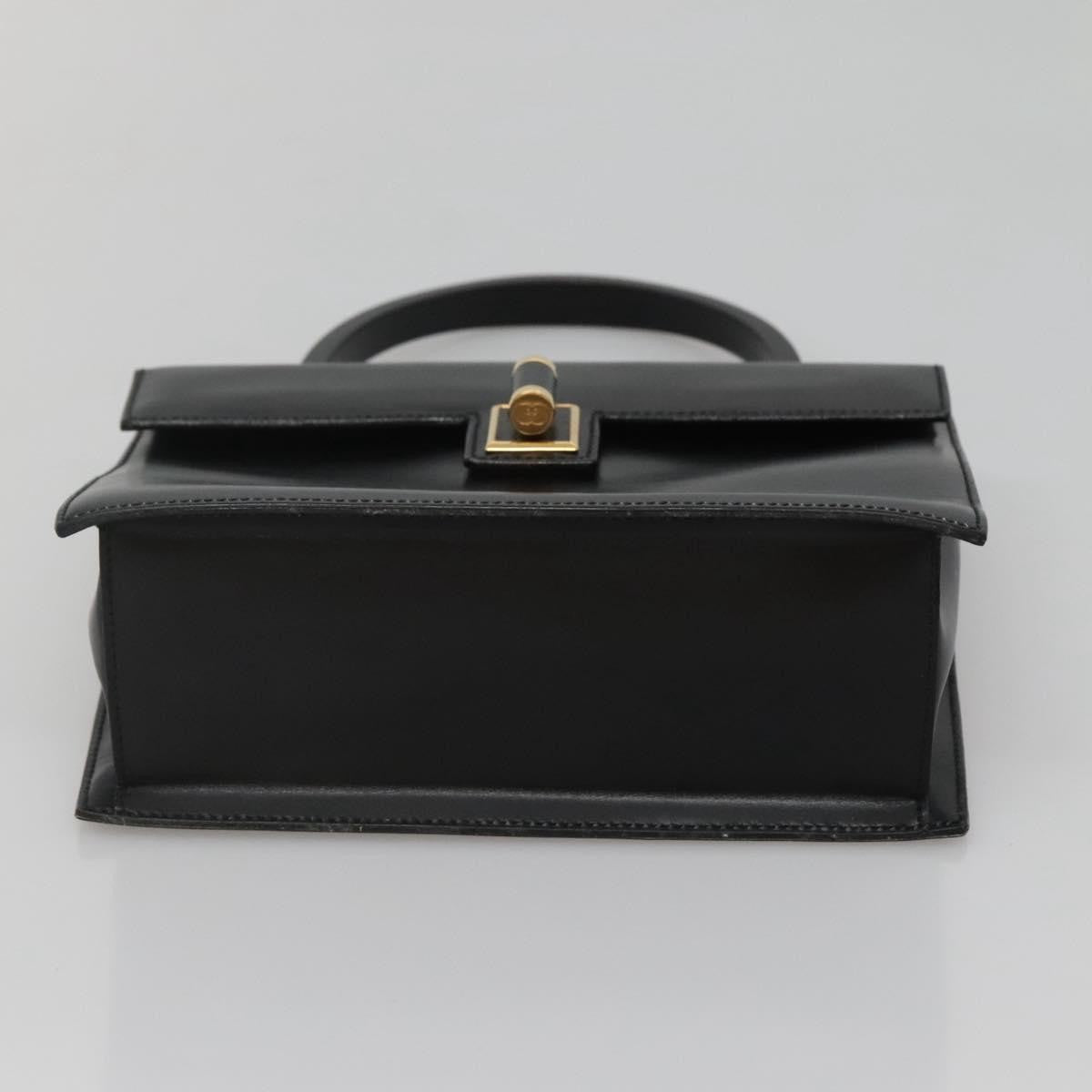 Gucci Vintage Leather Black Leather Handbag (Pre-Owned)