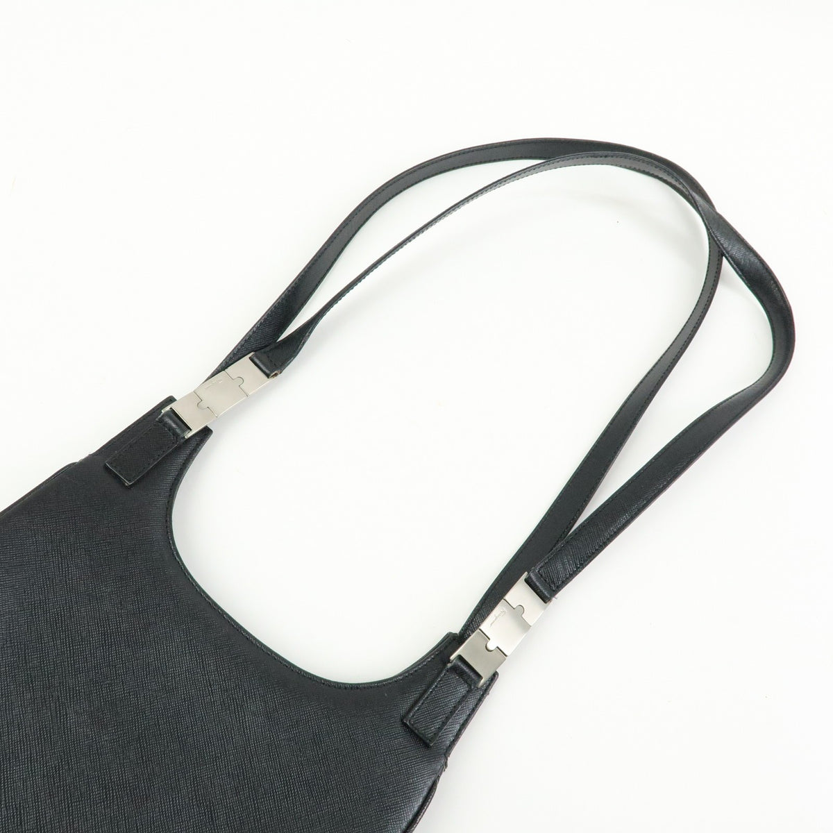 Salvatore Ferragamo Shoulder Bag Leather Black Leather Shoulder Bag Bag (Pre-Owned)